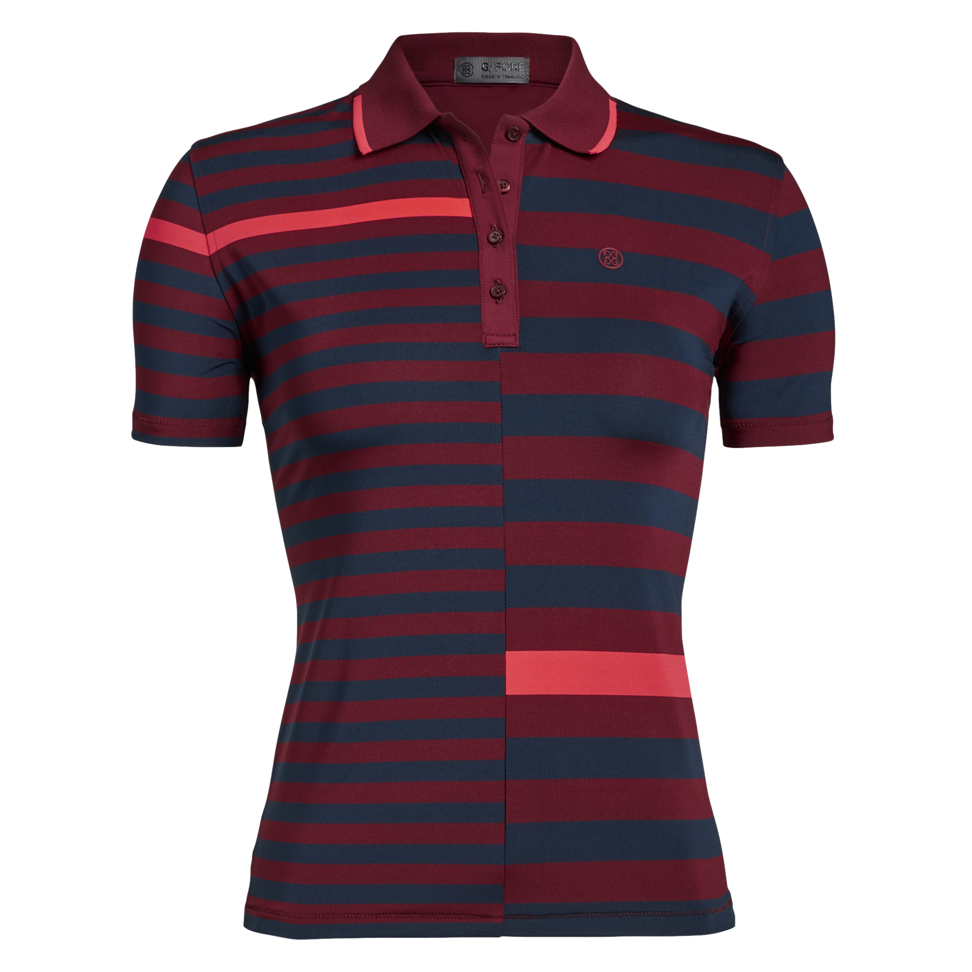 Bold Stripe Women's Short Sleeve Golf Polo Shirt