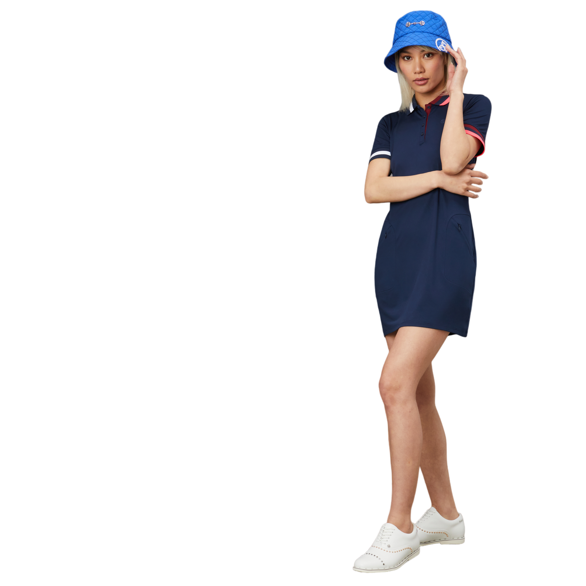 Contrast Trim Short Sleeve Dress