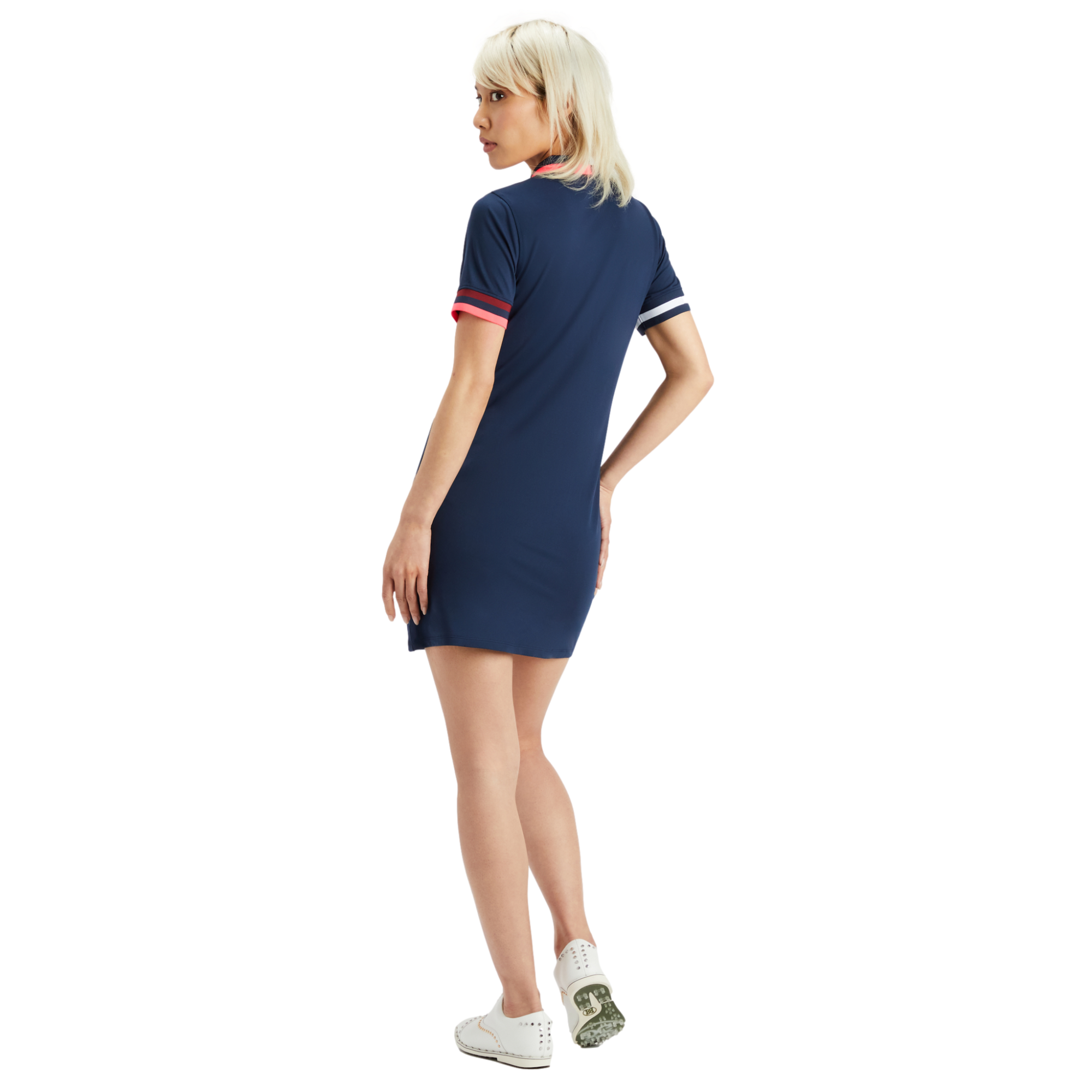 Contrast Trim Short Sleeve Dress