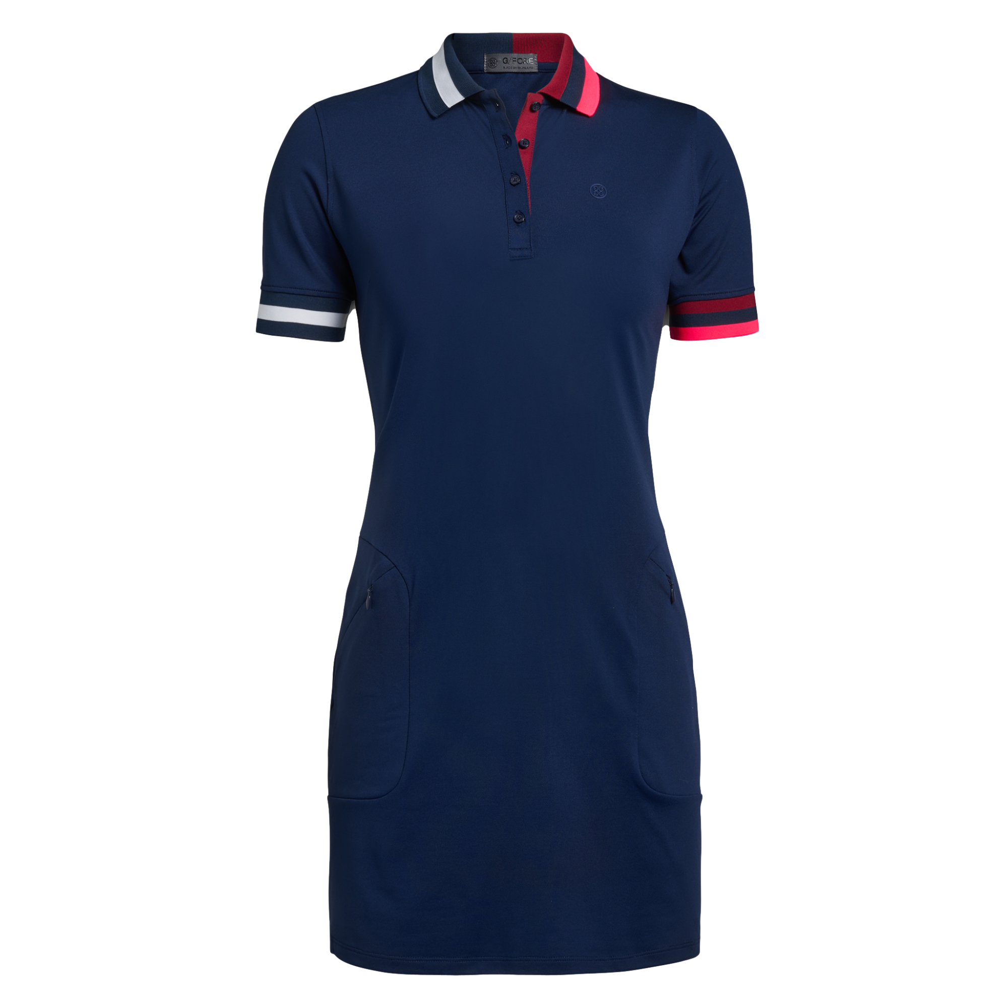 Contrast Trim Short Sleeve Dress