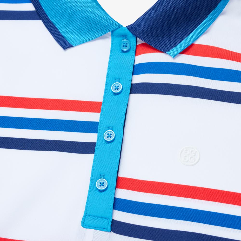 Offset Stripe Short Sleeve Polo Shirt