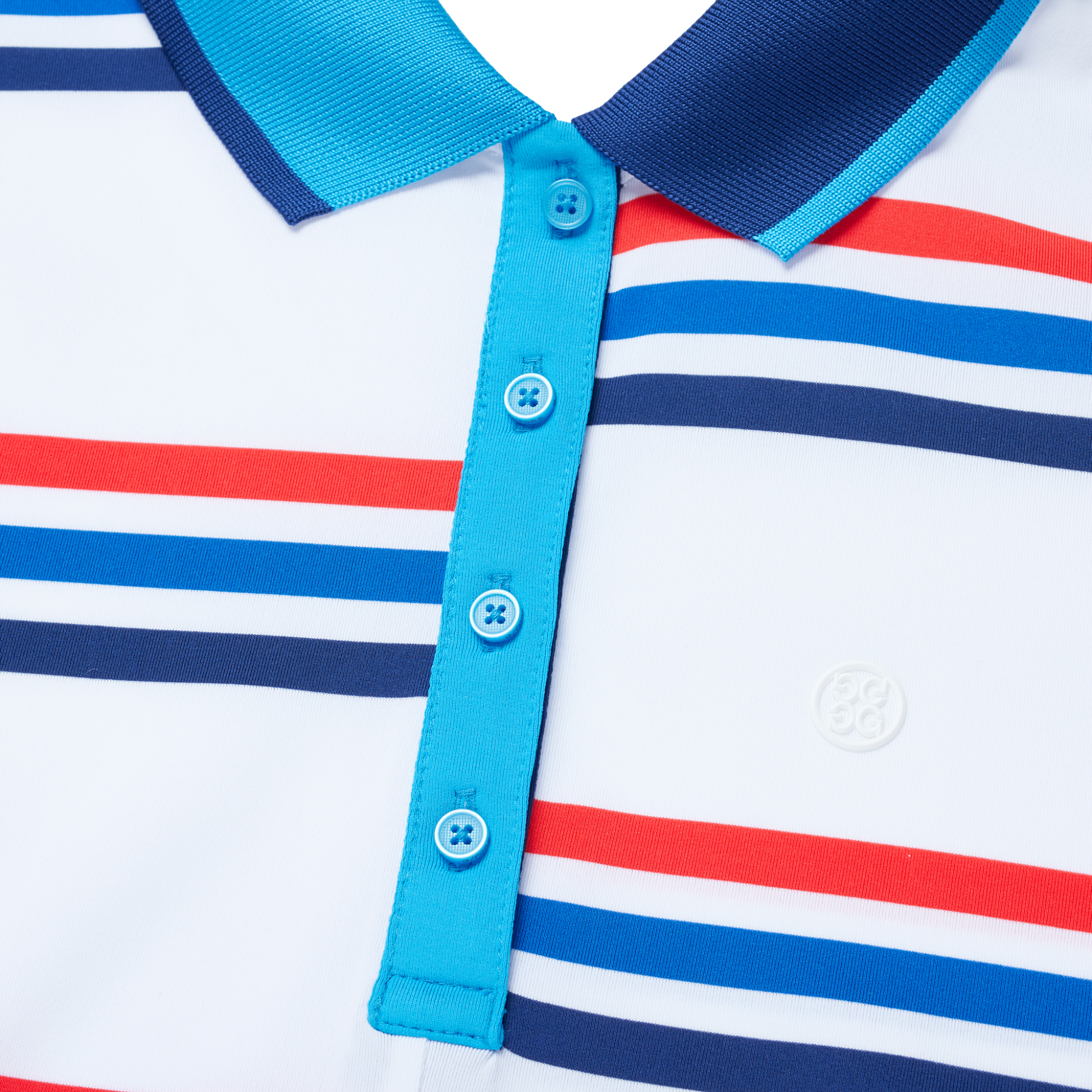 Offset Stripe Short Sleeve Polo Shirt