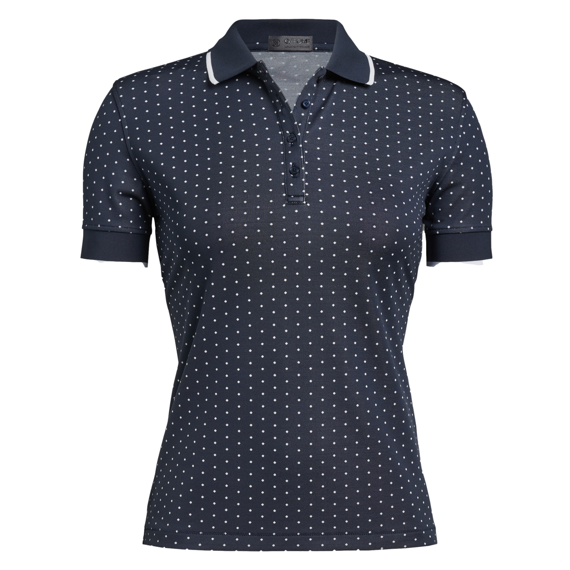 Classic Polka Dot Women's Short Sleeve Golf Polo Shirt