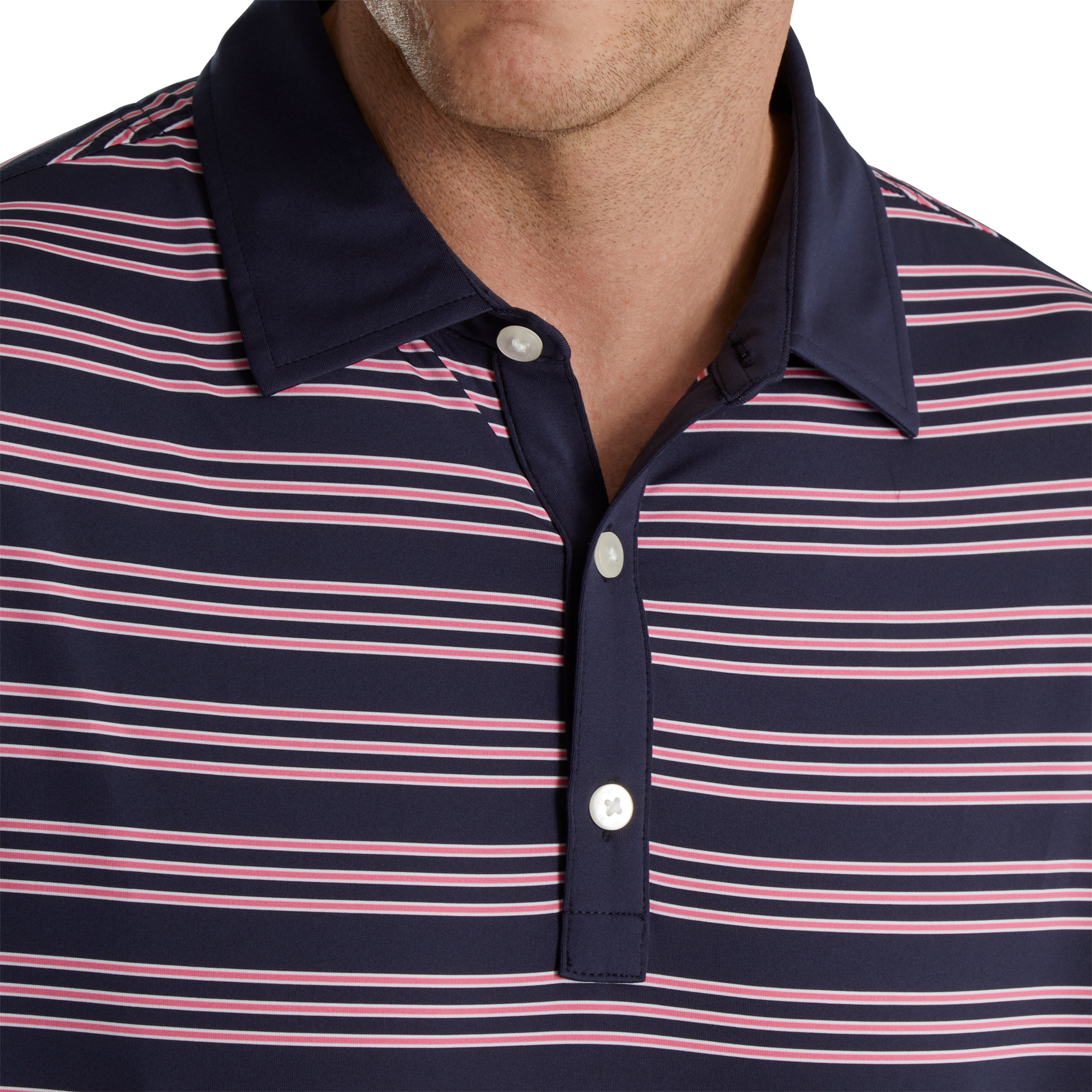 Trio Stripe Men's Short Sleeve Golf Polo Shirt