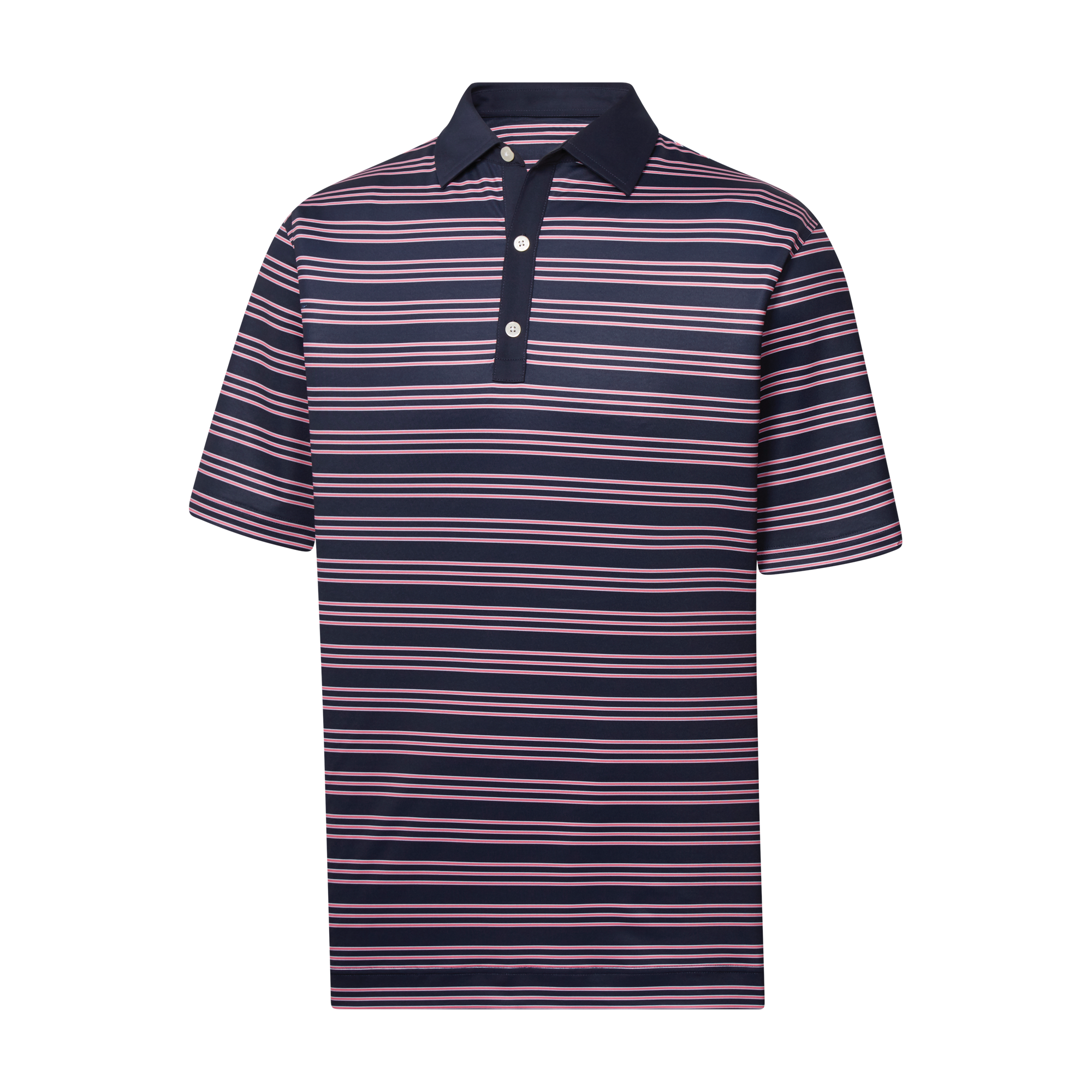 Trio Stripe Men's Short Sleeve Golf Polo Shirt