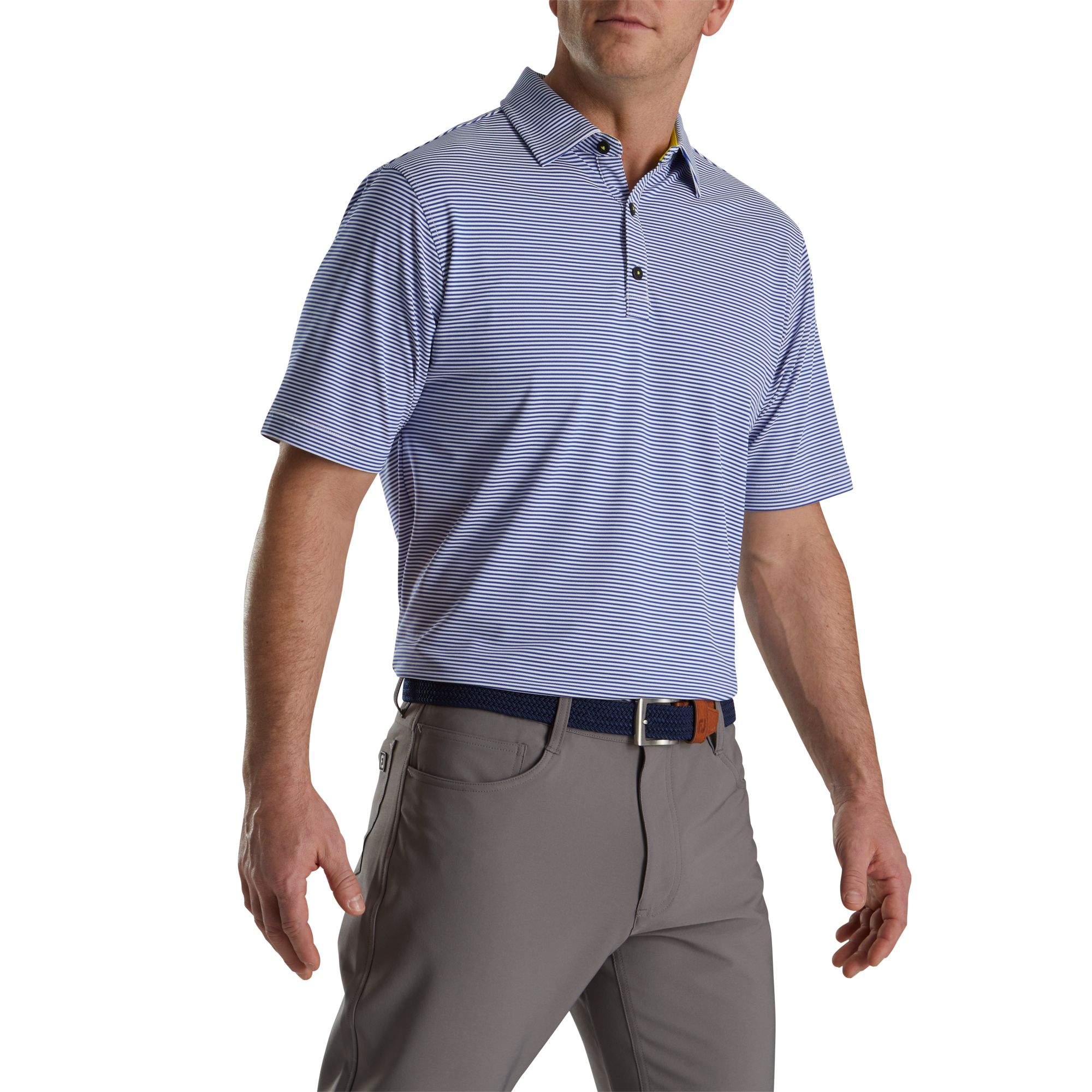 Feeder Stripe Men's Short Sleeve Golf Polo Shirt