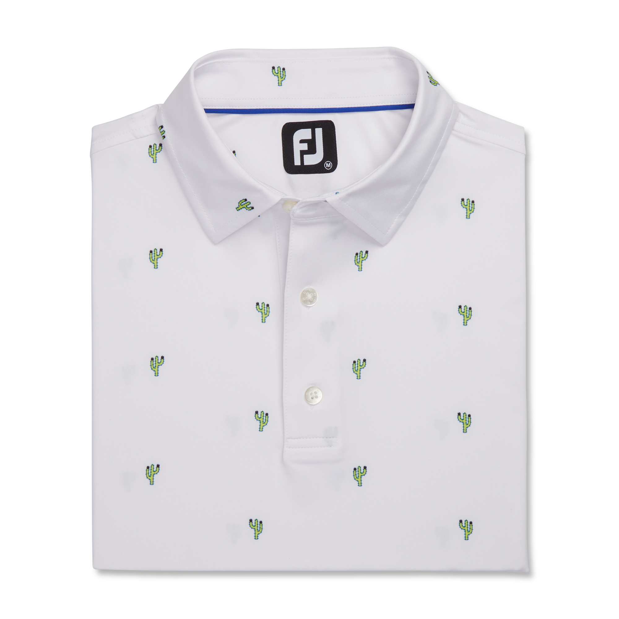 Cactus Print Men's Short Sleeve Golf Polo Shirt