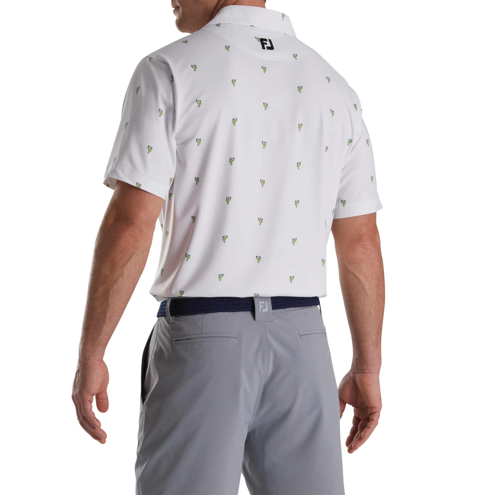 Cactus Print Men's Short Sleeve Golf Polo Shirt