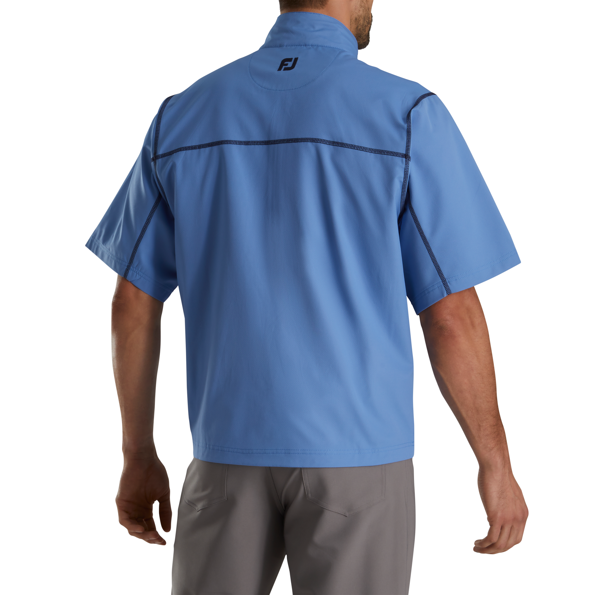 Short Sleeve Men's Golf Quarter Zip Sport Windshirt