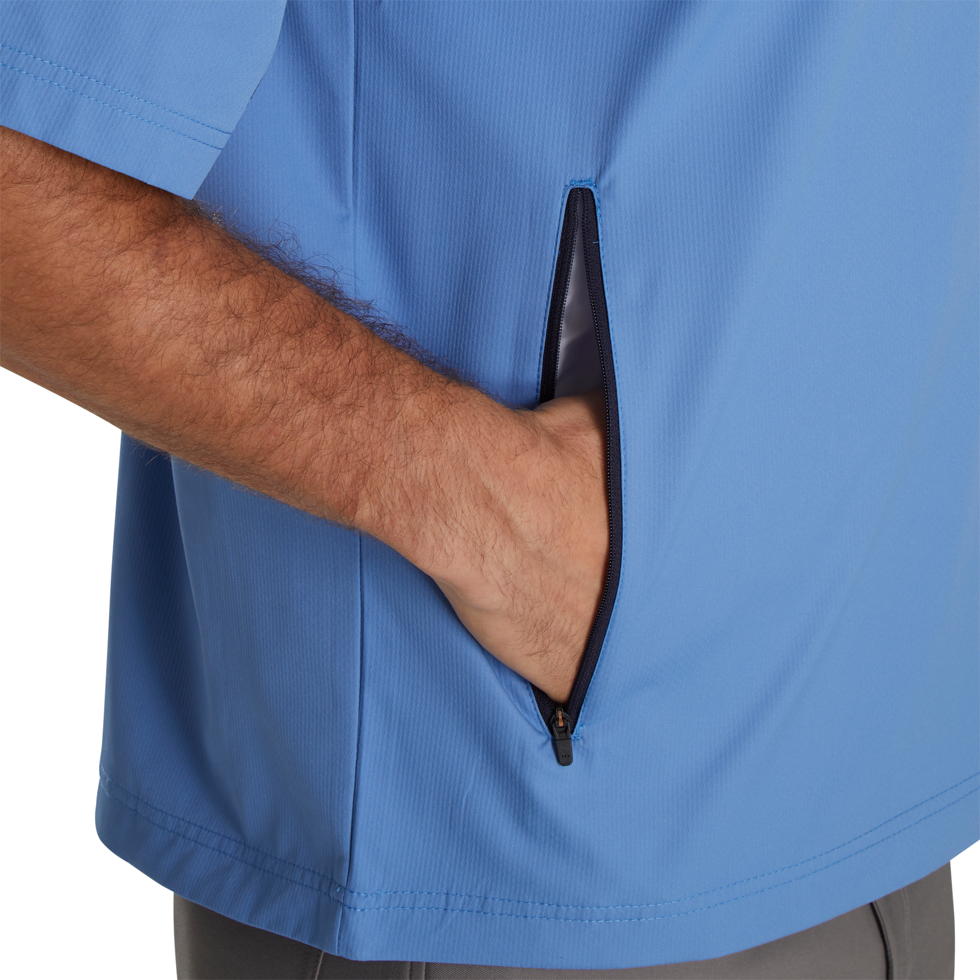 Short Sleeve Men's Golf Quarter Zip Sport Windshirt