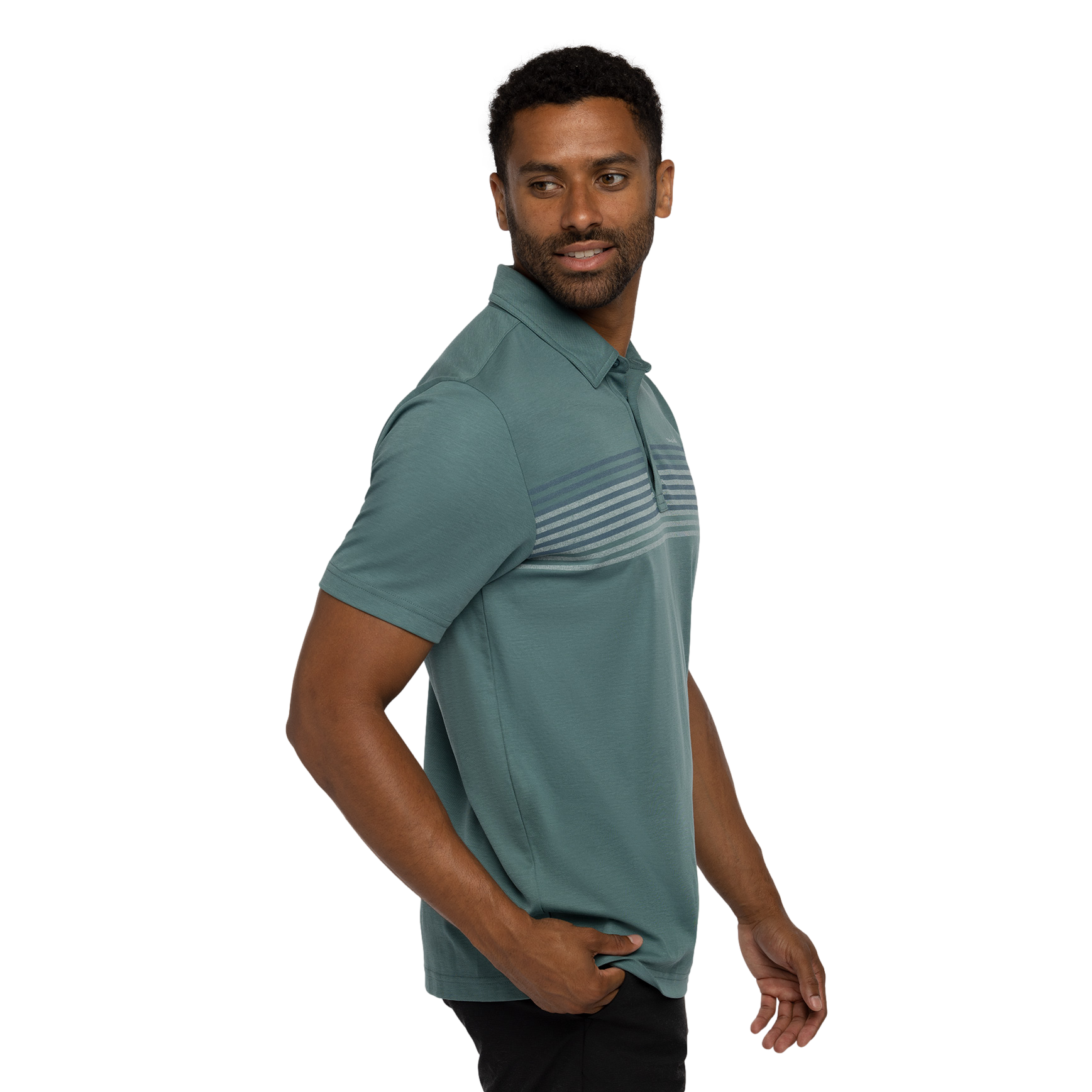 Groggy Striped Short Sleeve Polo Shirt