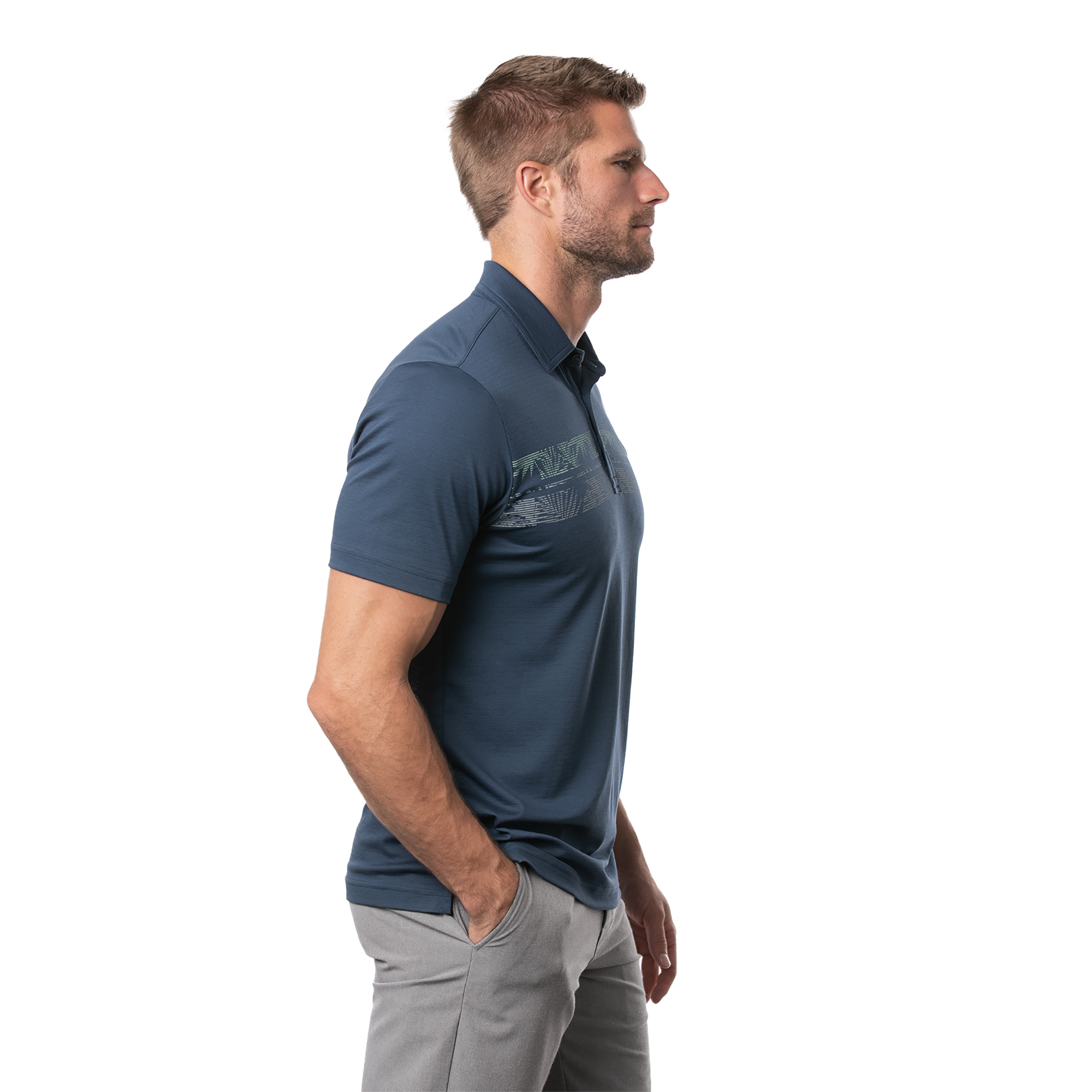 Drop Anchor Men's Short Sleeve Golf Polo Shirt