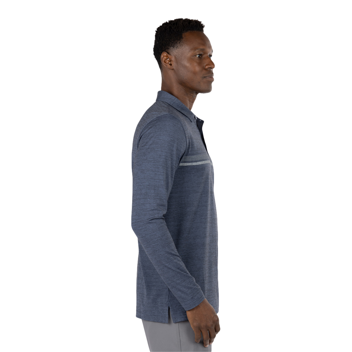 Heater 2.0 Striped Long Sleeve Polo Shirt