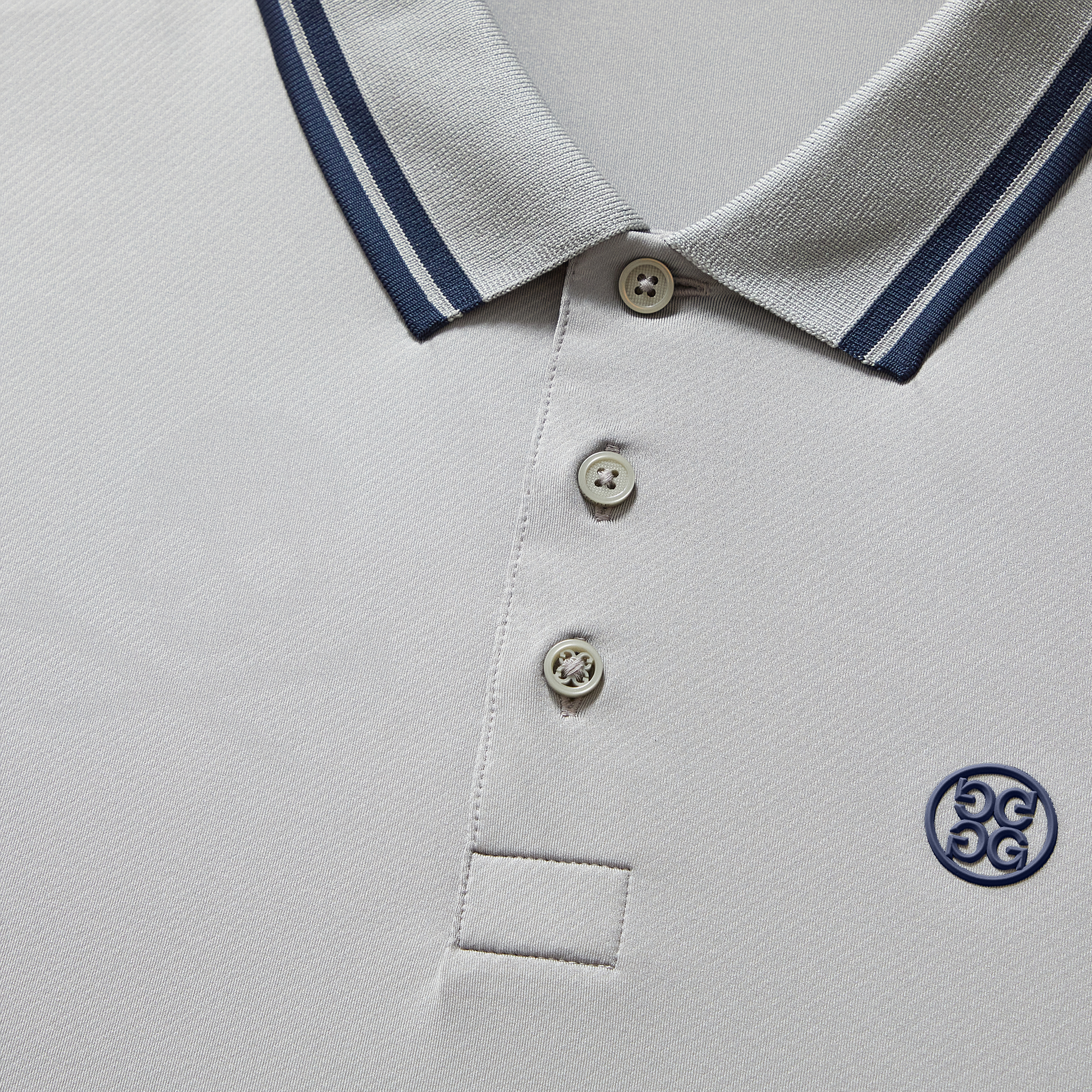 Skull & T's Debossed Tech Jersey Rib Collar Slim Fit Men's Short Sleeve Golf Polo Shirt