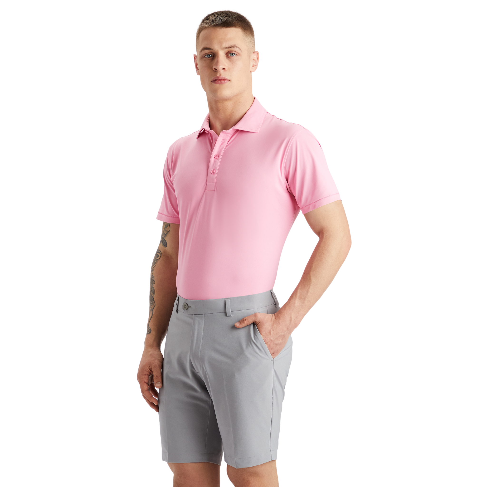 Essential Piqu&eacute; Slim Fit Men's Short Sleeve Golf Polo Shirt