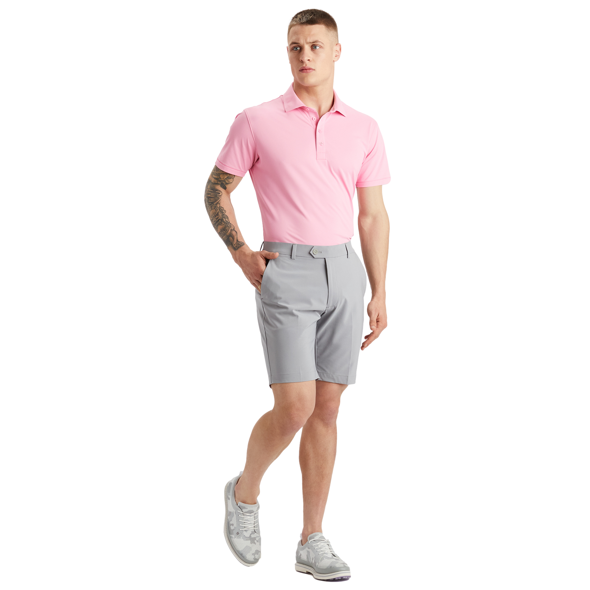 Essential Piqu&eacute; Slim Fit Men's Short Sleeve Golf Polo Shirt