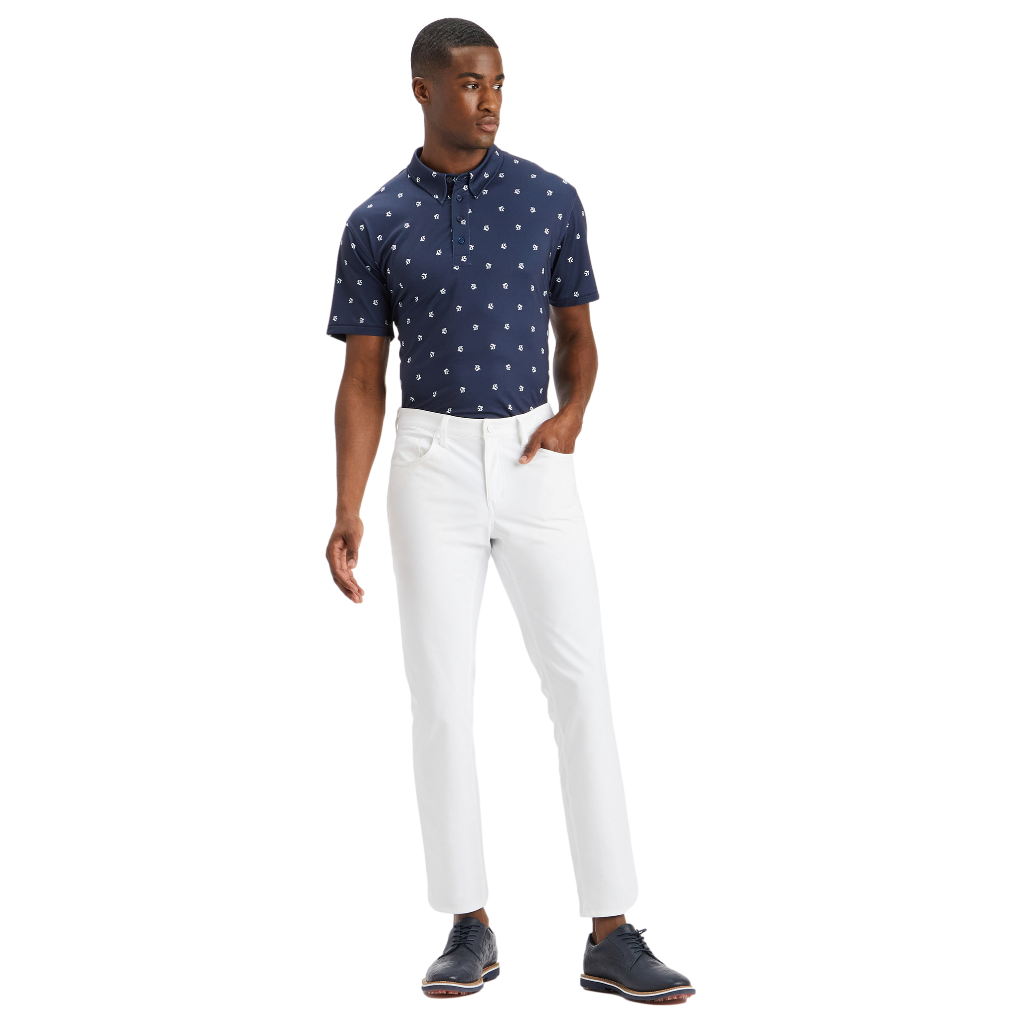 Mini G's Tech Jersey Slim Fit Men's Short Sleeve Golf Polo Shirt