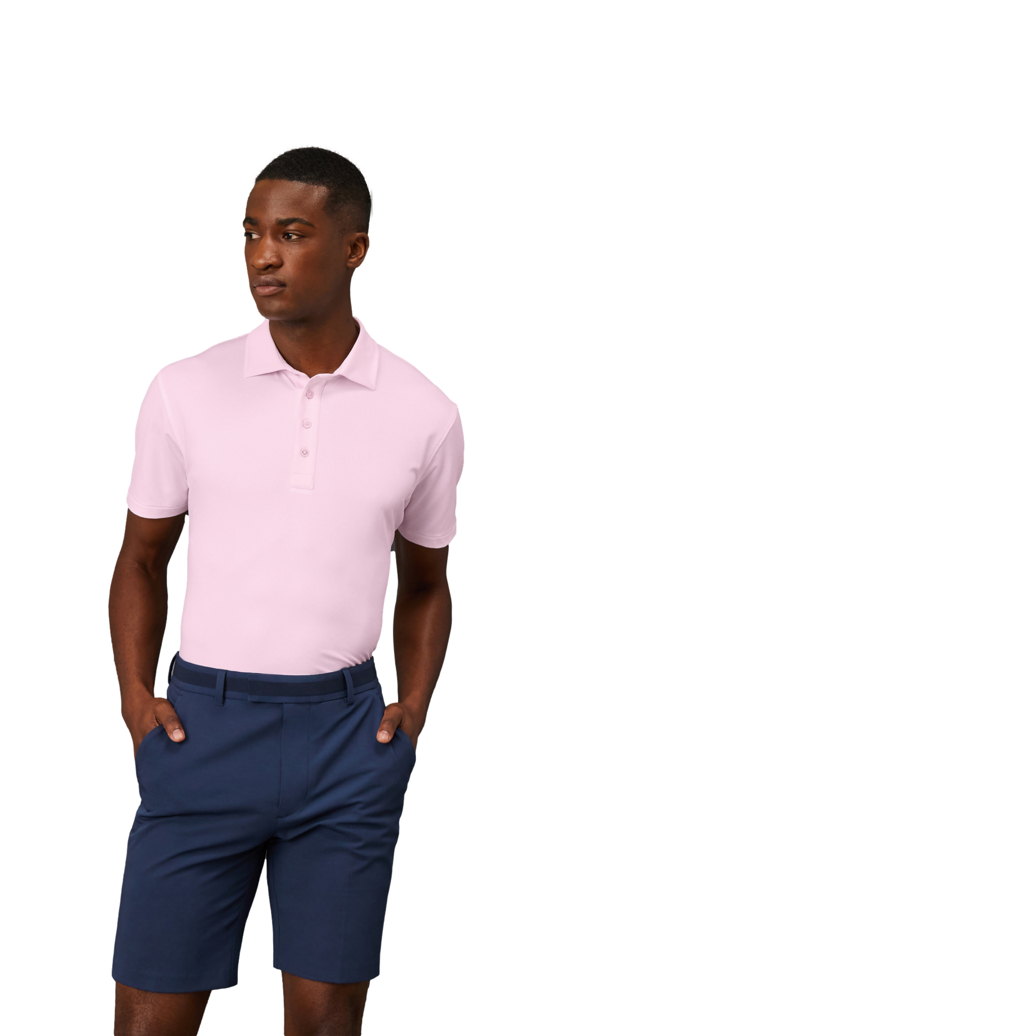 Abstract Spiral Tech Jersey Slim Fit Men's Short Sleeve Golf Polo Shirt