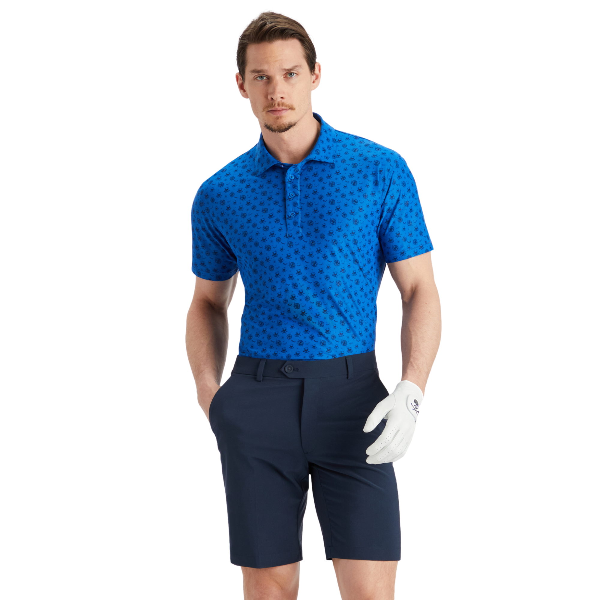 SKETCH TECH PIQU&Eacute; Men's Short Sleeve Golf Polo Shirt