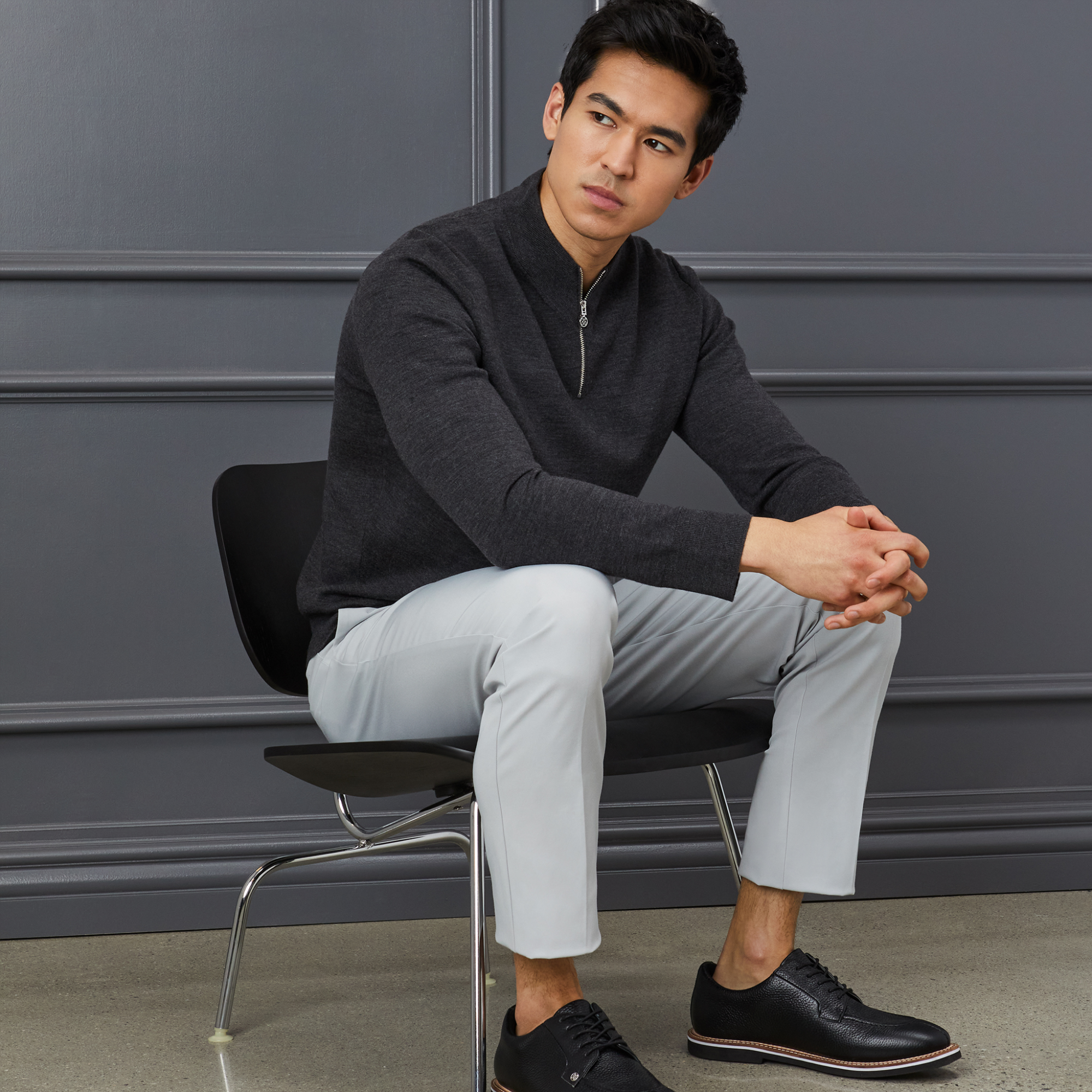 G/FORE V Neck Merino Wool Quarter-Zip Sweater | PGA TOUR Superstore