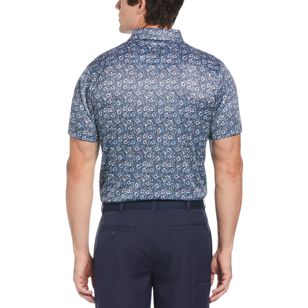 Vacation Floral Print Short Sleeve Golf Polo Shirt