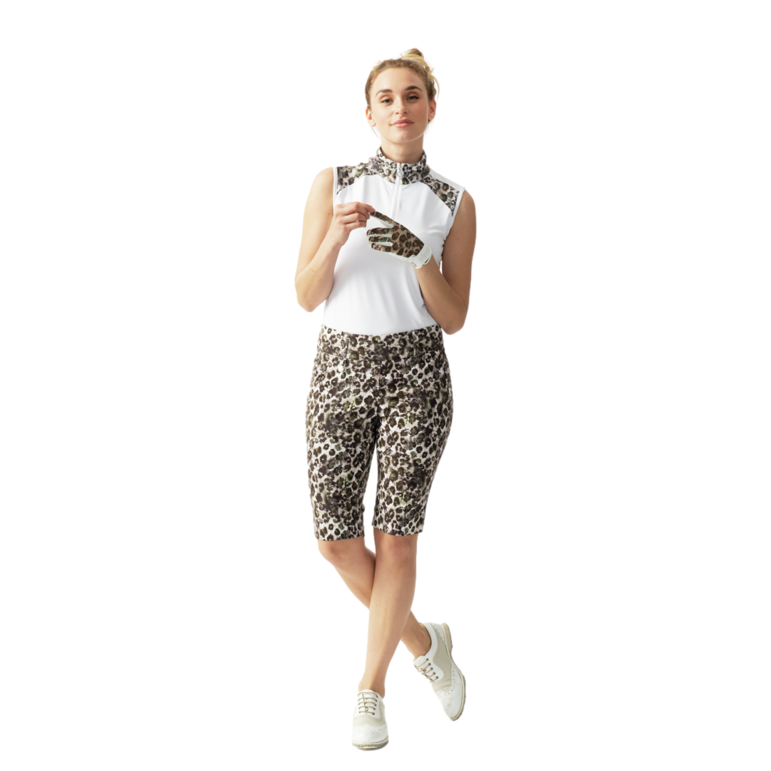 Ash Animal Print Women's Sleeveless Golf Shirt