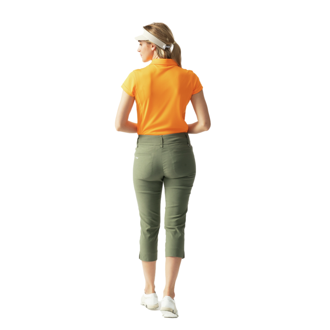 Macy Candied Orange Women's Short Sleeve Golf Polo Shirt
