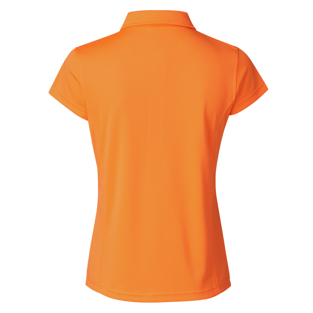 Macy Candied Orange Women's Short Sleeve Golf Polo Shirt