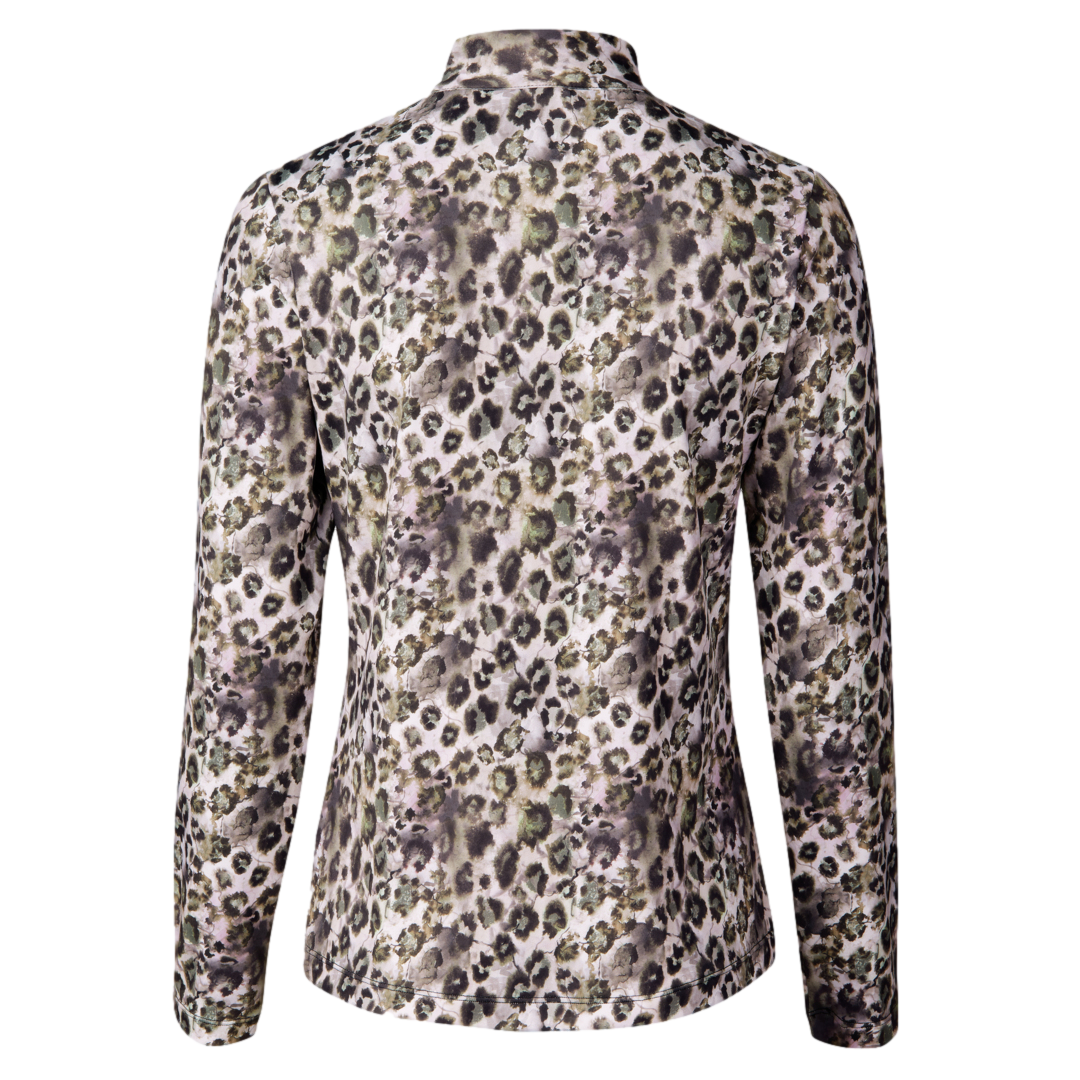 Wild Nature Collection: Arielle Animal Print Quarter Zip Pull Over