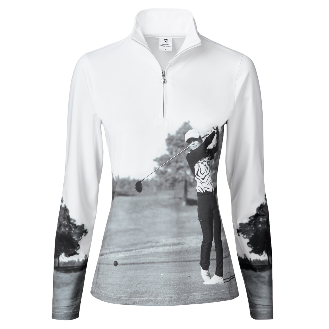 Irregular Check Collection: Mimmie Long Sleeve Golf Quarter Zip