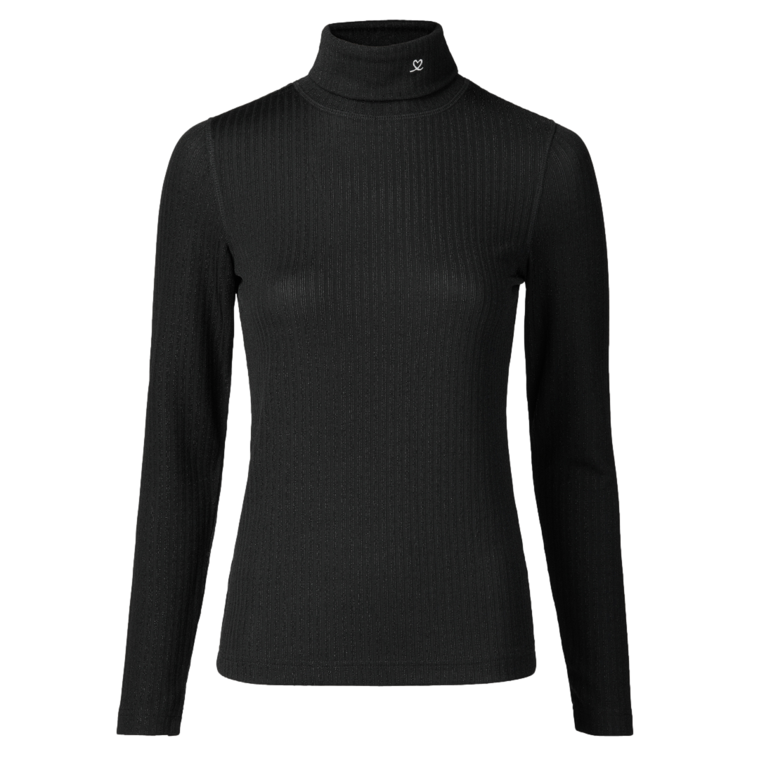 Irregular Check Collection: Glimra Roll Neck Long Sleeve Top