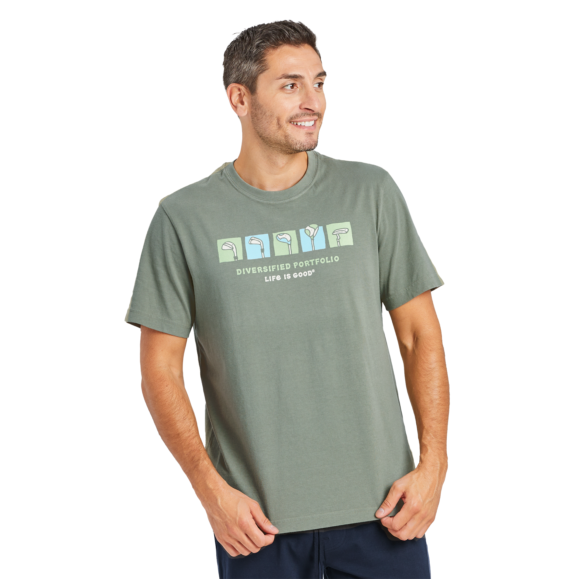 Diversified Portfolio Golf Clubs Crusher Men's Golf T-Shirt