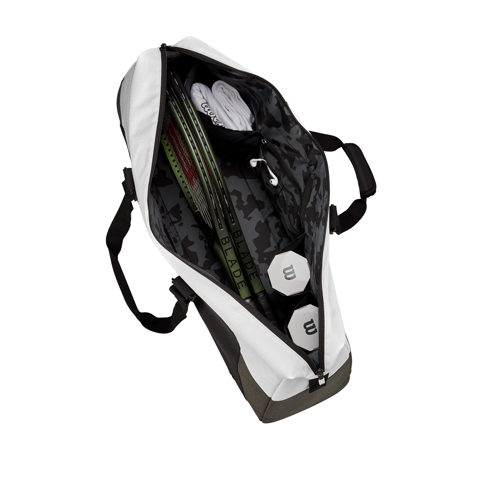 WOMEN'S RACKET BAG Cream/Forest/Black