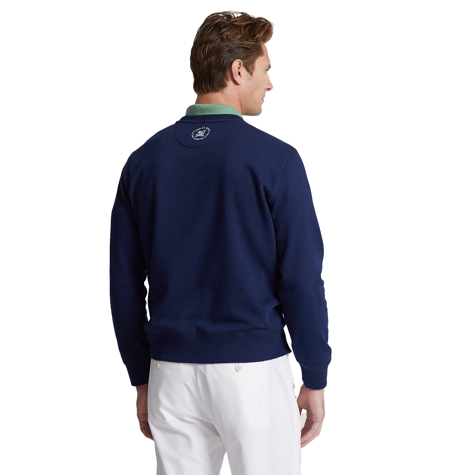 Groove Round Neck Plain Fleece Sweatshirt ARNPFS1 - Light Blue