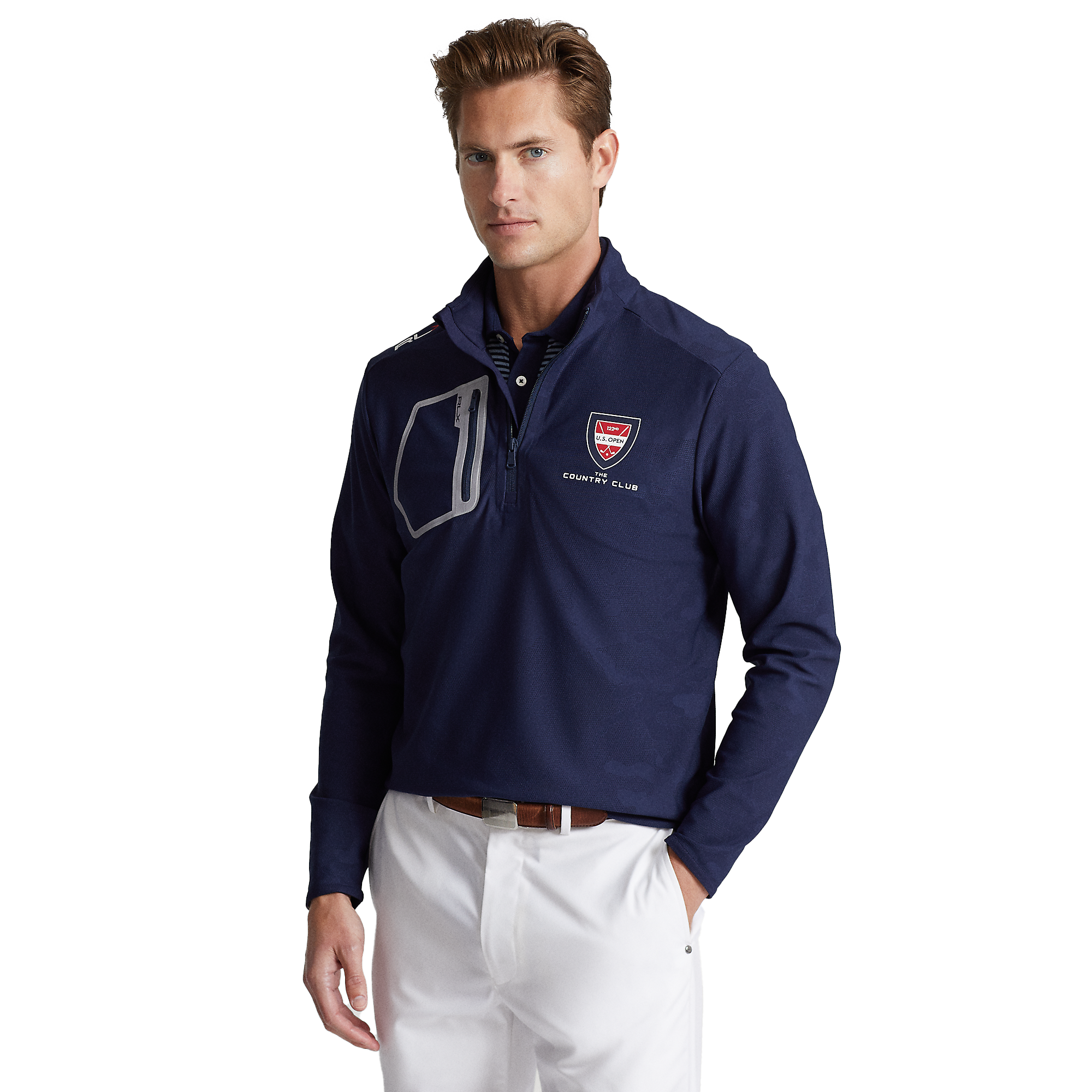 RLX Ralph Lauren US OPEN ハーフジップ プルオーバー RLX Golf U.S. Open Performance Jacquard Pullover | PGA TOUR Superstore
