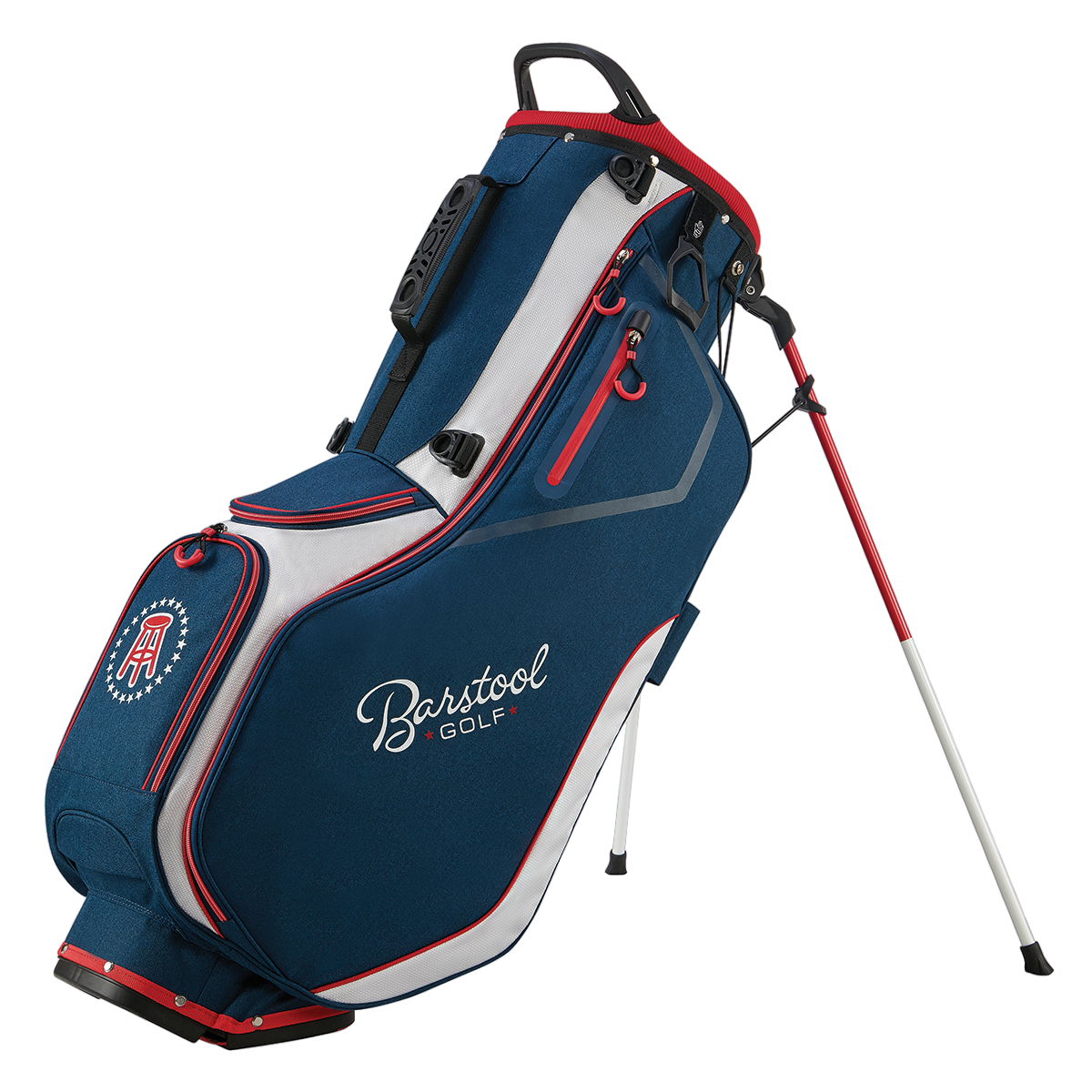 Barstool Golf Navy/Red/White Stand Bag | PGA TOUR Superstore