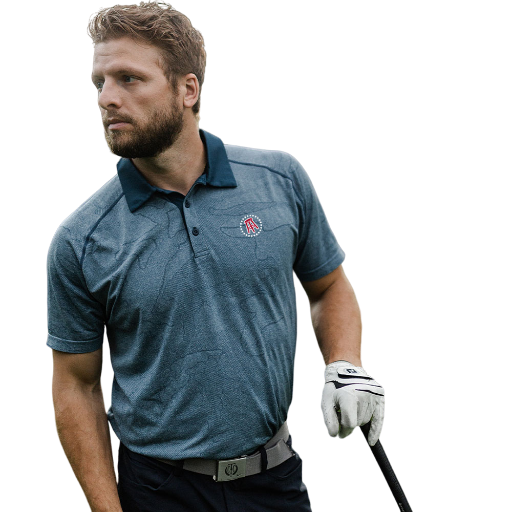 UNRL x Barstool Sports Camo Jacquard Men's Short Sleeve Golf Polo Shirt