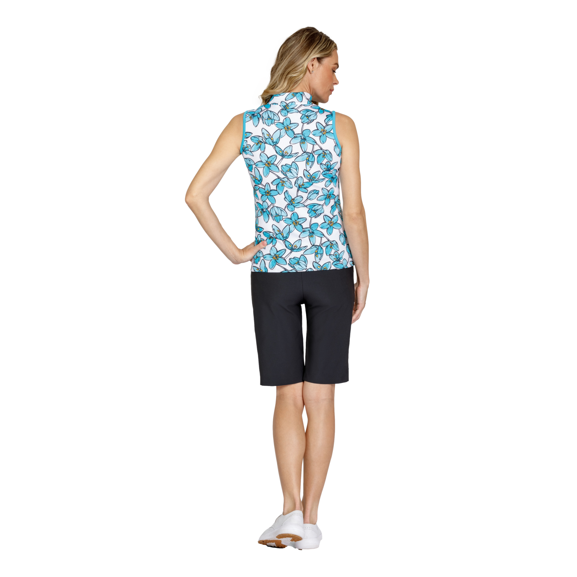 Fannie Floral Women's Sleeveless Golf Shirt