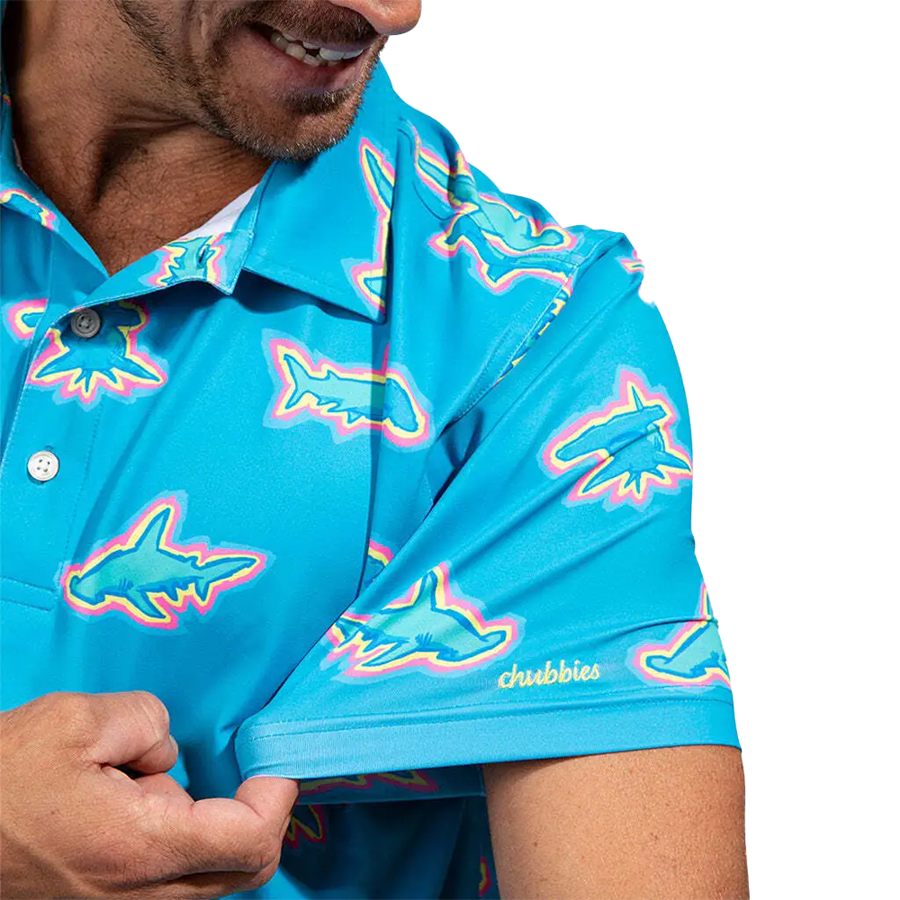 The Shark Spot Performance Men's Short Sleeve Golf Polo Shirt