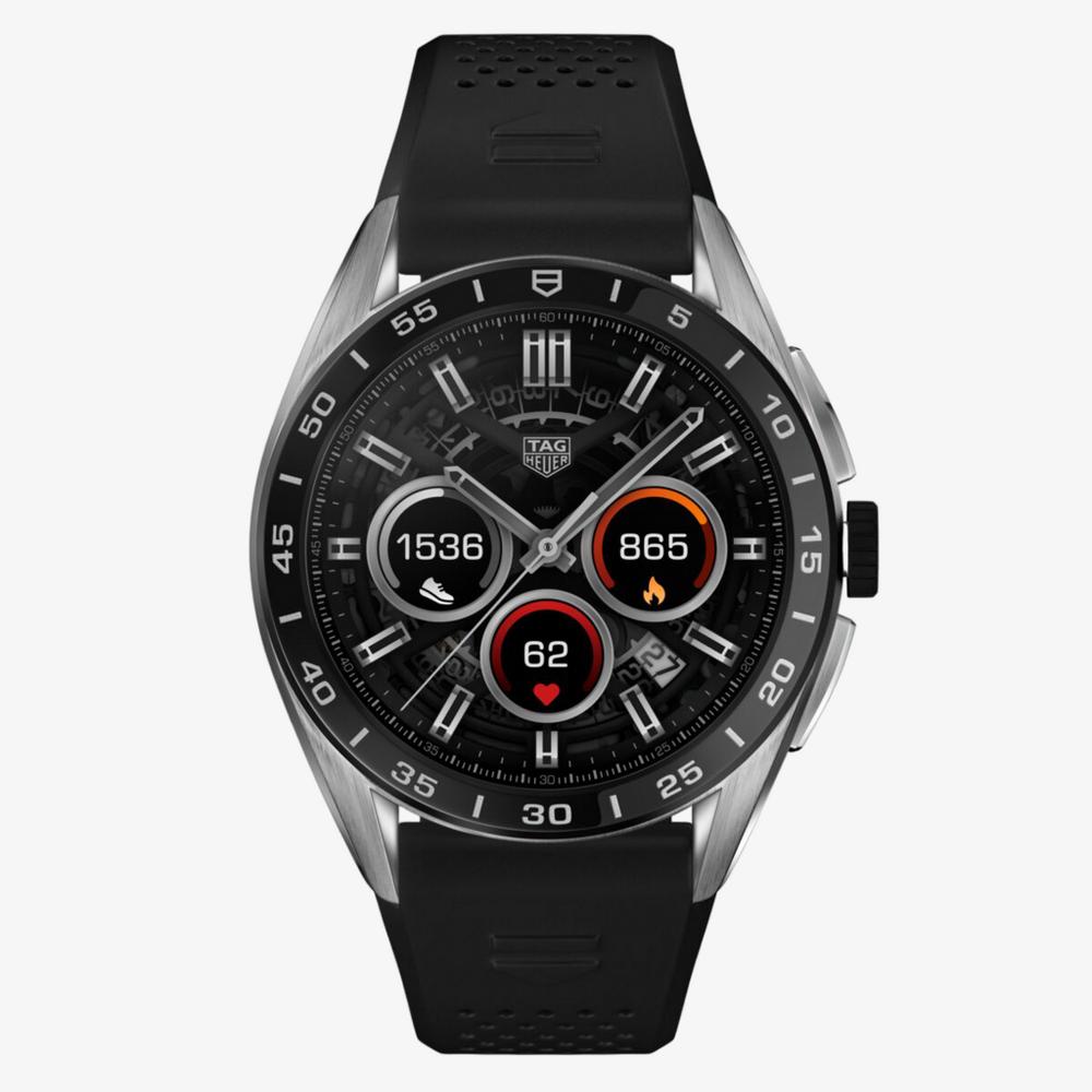 Connected Calibre E4 45MM Steel Rubber Smartwatch