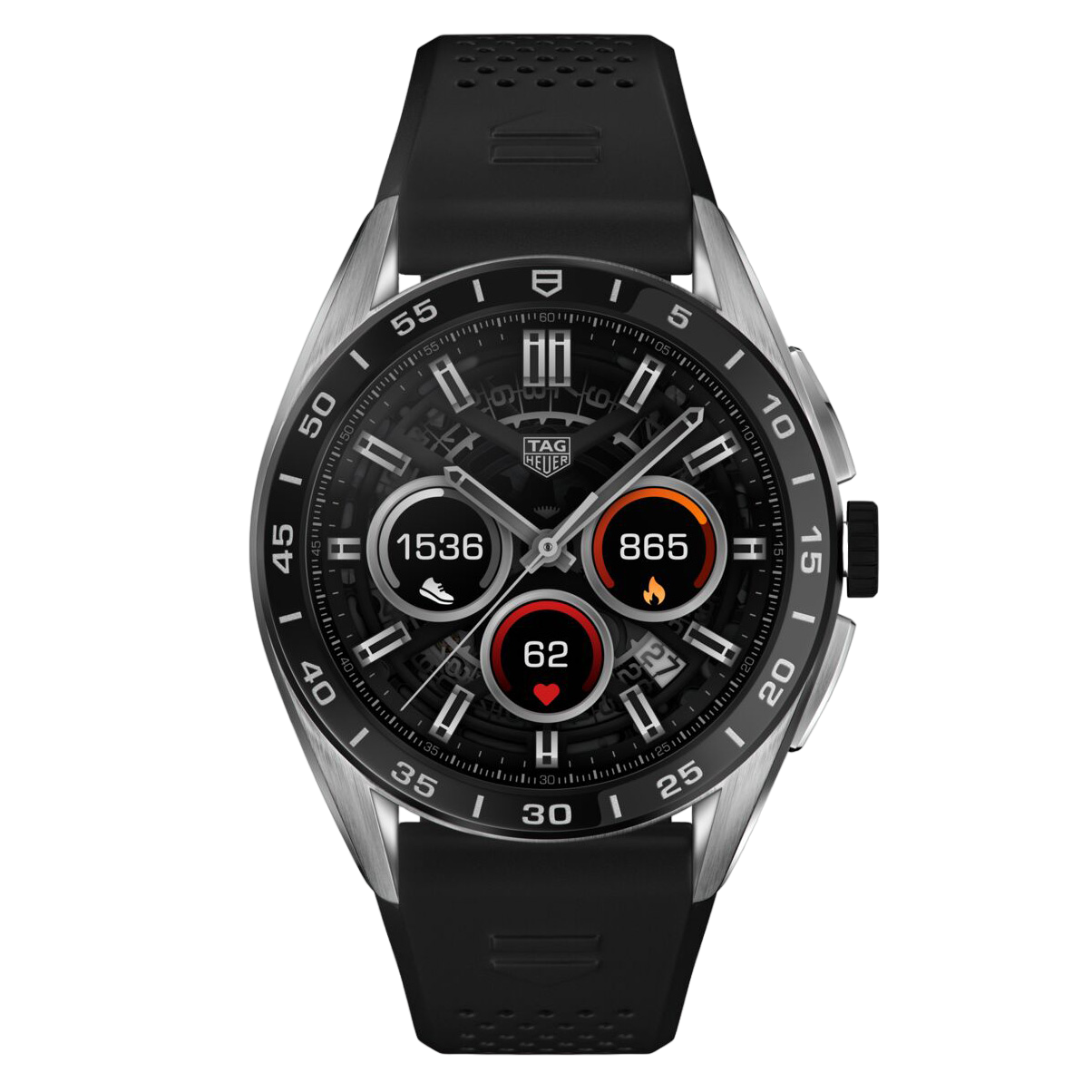 Connected Calibre E4 45MM Steel Rubber Smartwatch