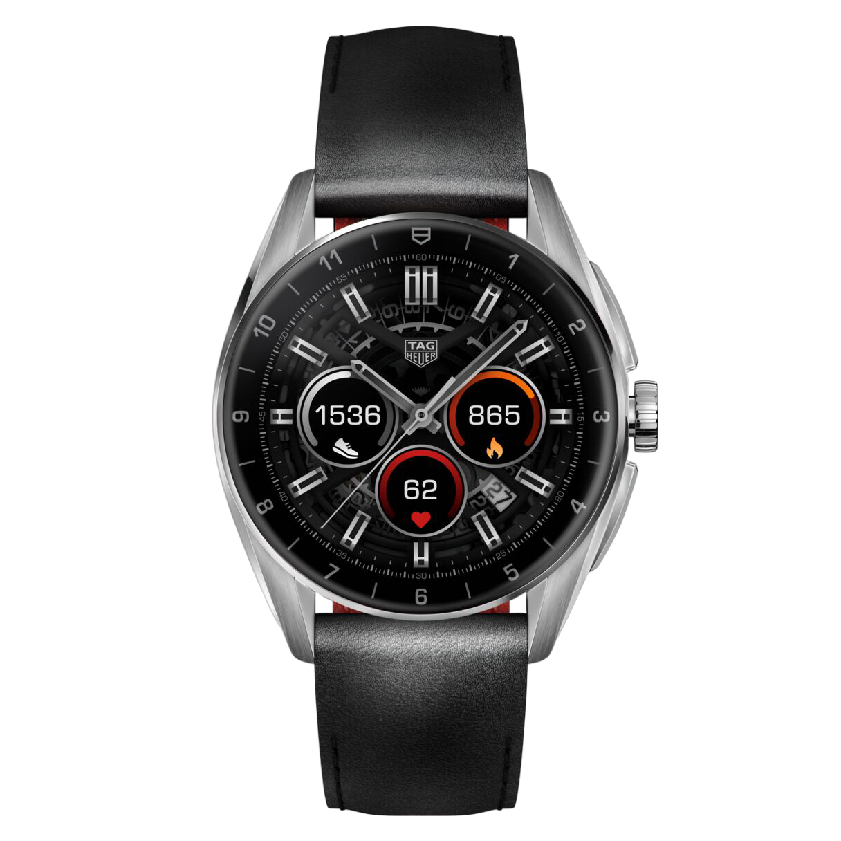 Connected Calibre E4 42MM Leather Smartwatch