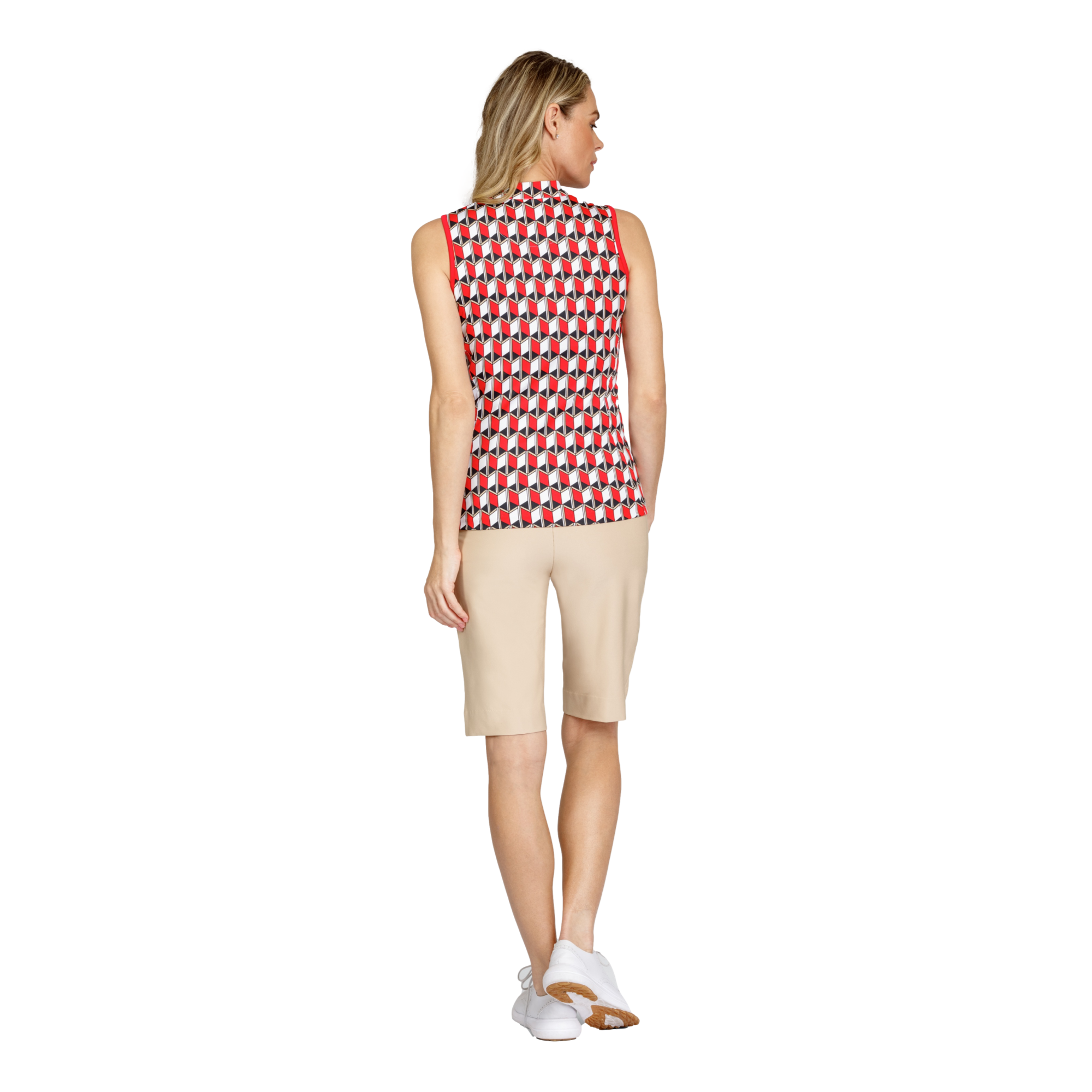 Justiana Santorini Geo Women's Sleeveless Golf Shirt