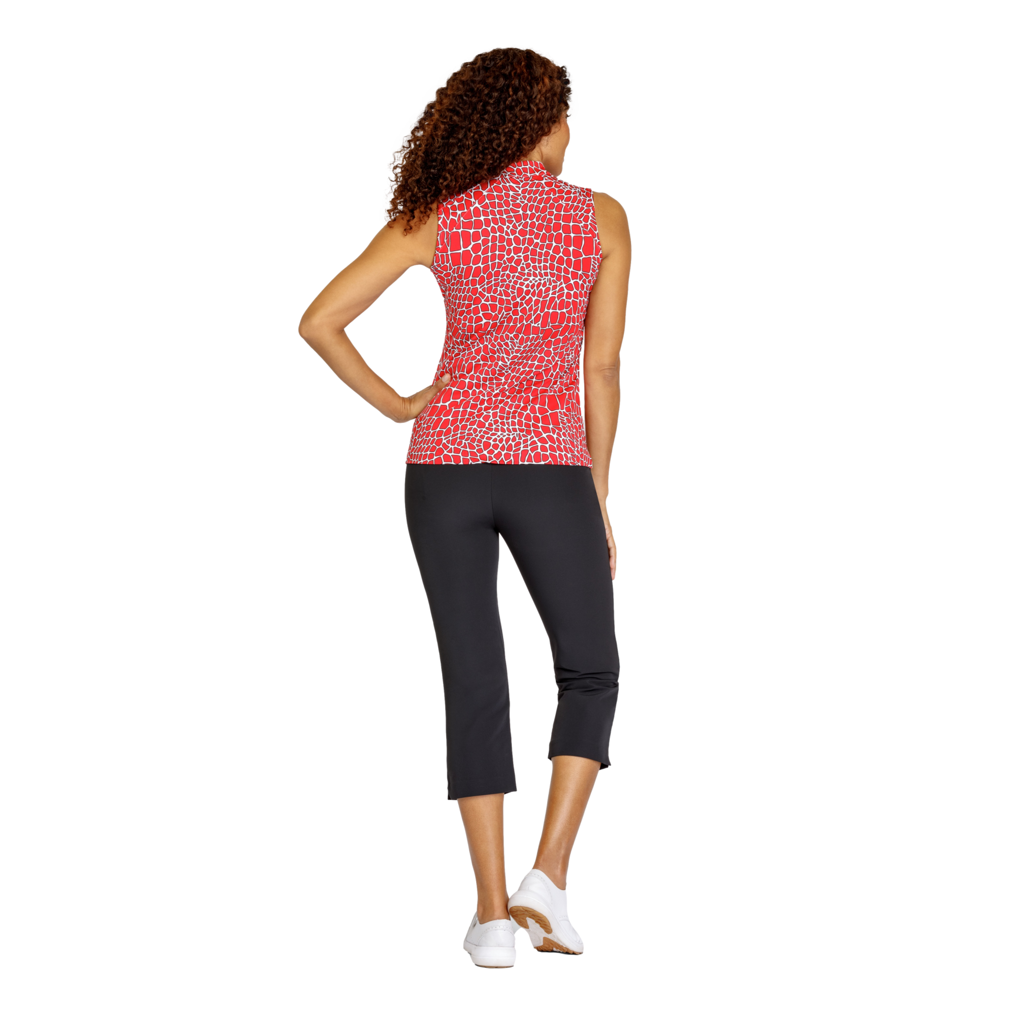 Maine Reptile Print Women's Sleeveless Golf Shirt