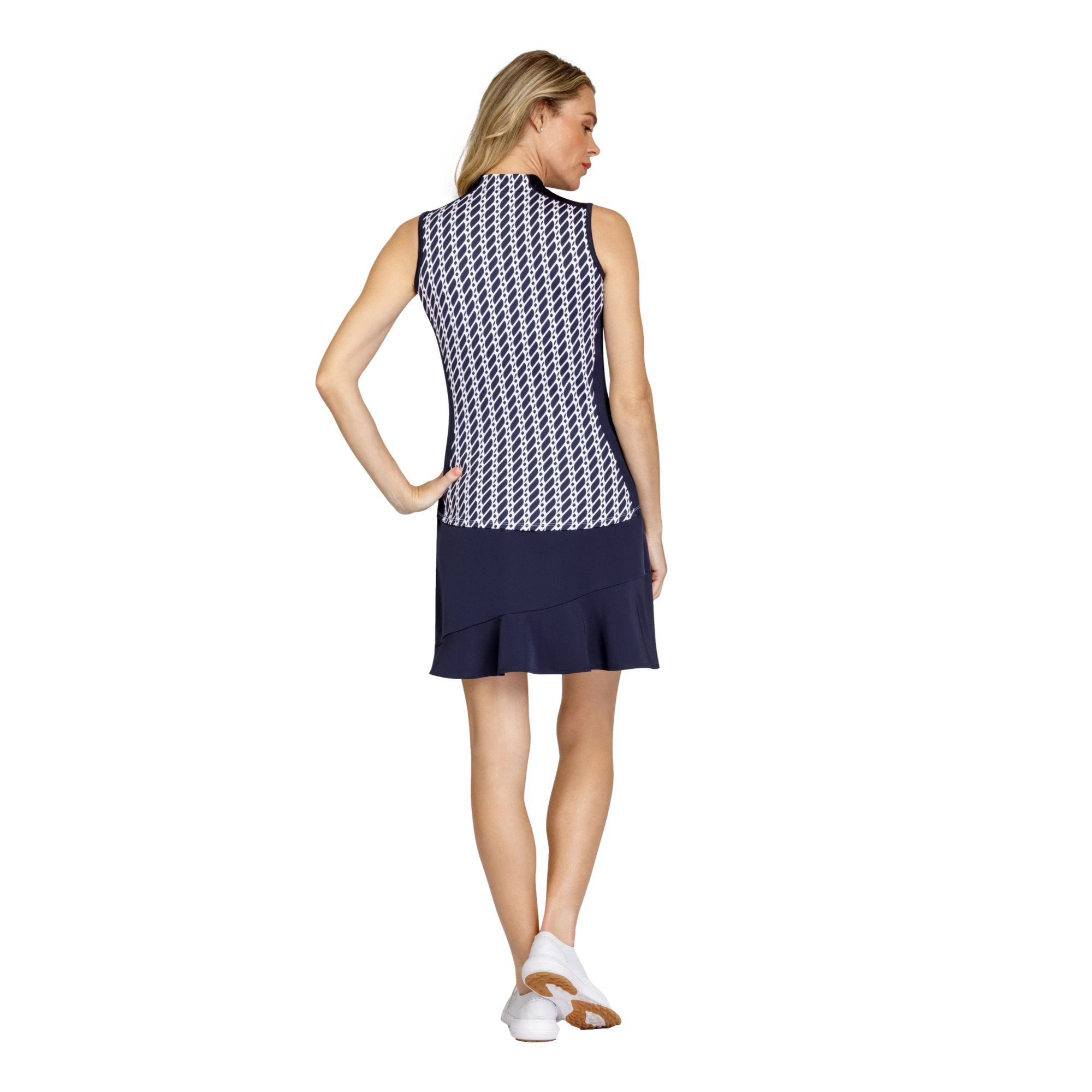 Analise Geo Print Women's Sleeveless Golf Shirt