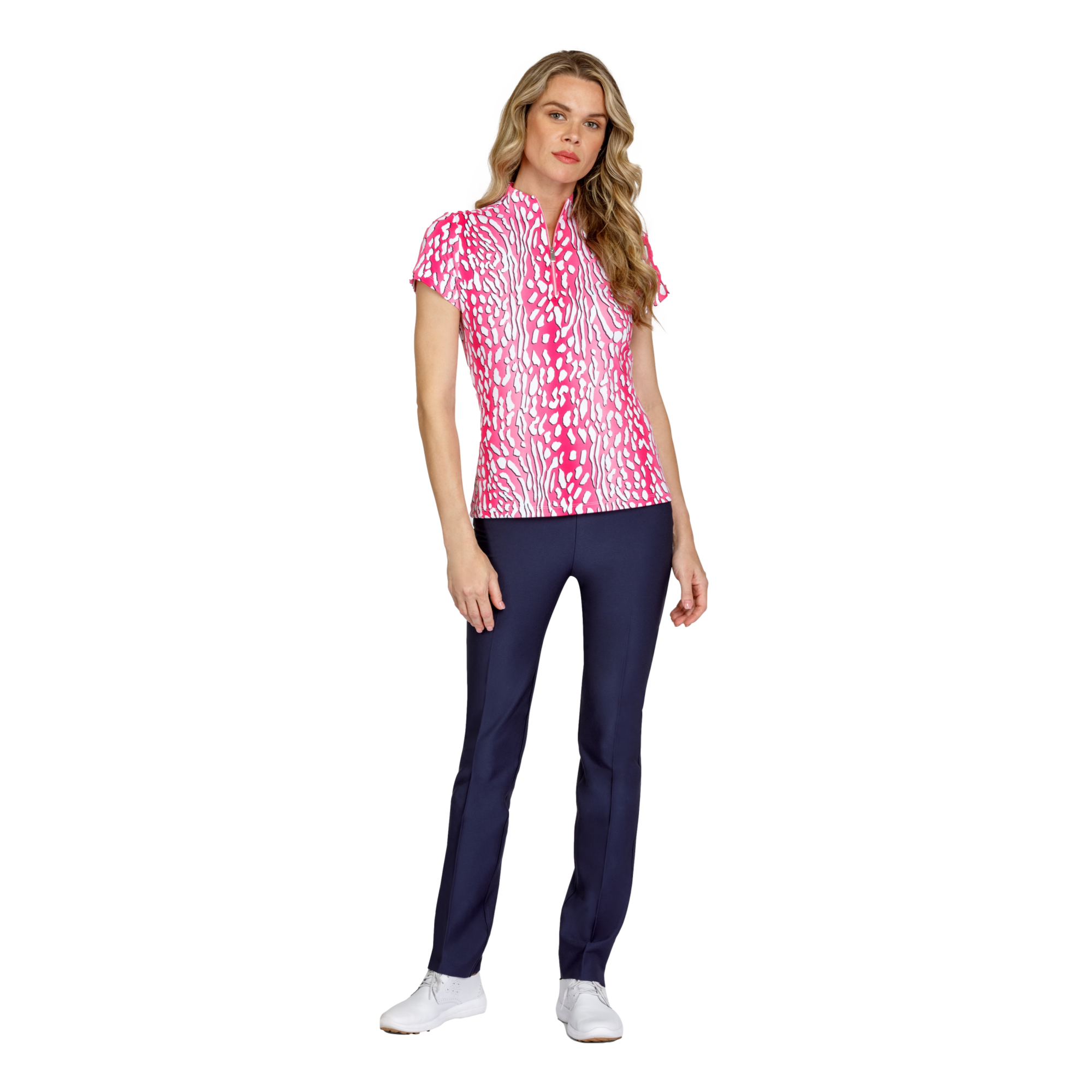 Dasha Spotted Women's Short Sleeve Golf Shirt