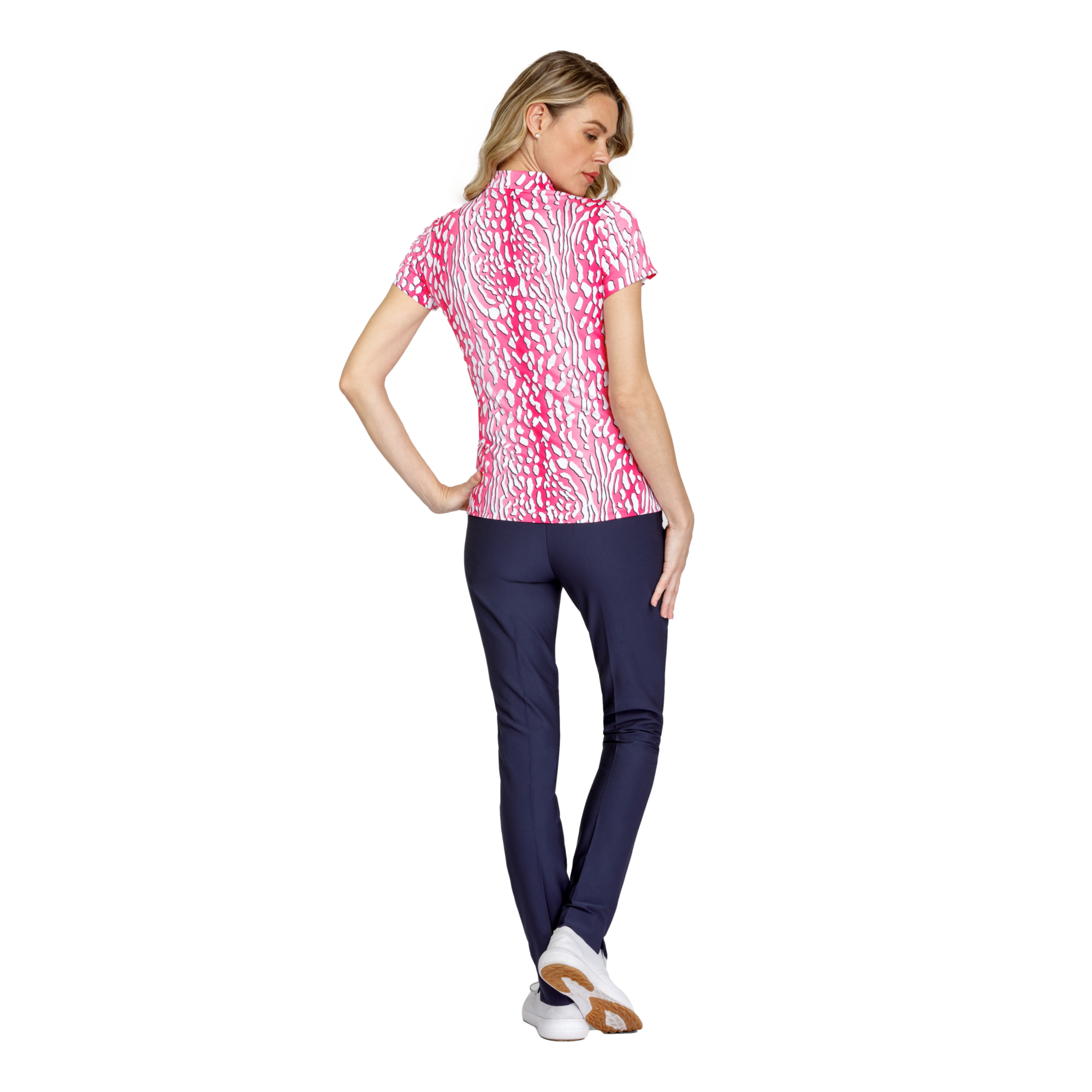 Dasha Spotted Women's Short Sleeve Golf Shirt