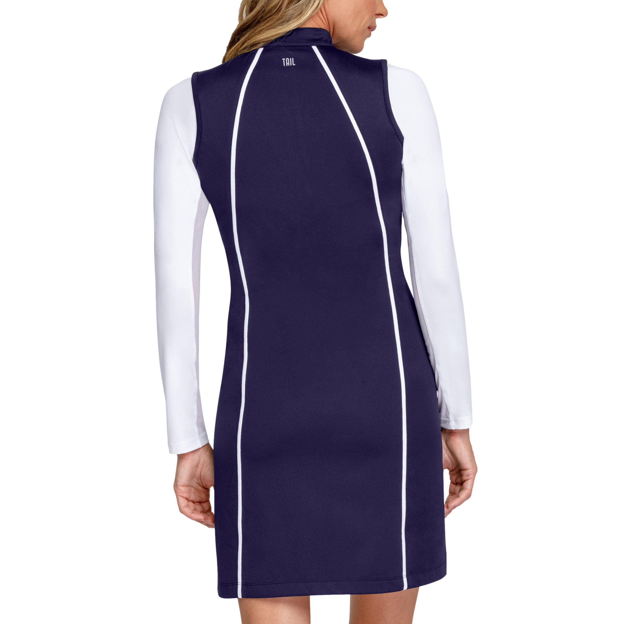 Tail Essentials Mika Polka Dot Piped Sleeveless Dress | PGA