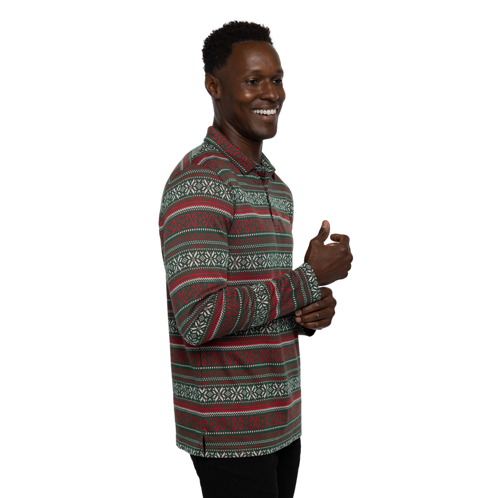 Pure Gold Men's Long Sleeve Golf Polo Shirt