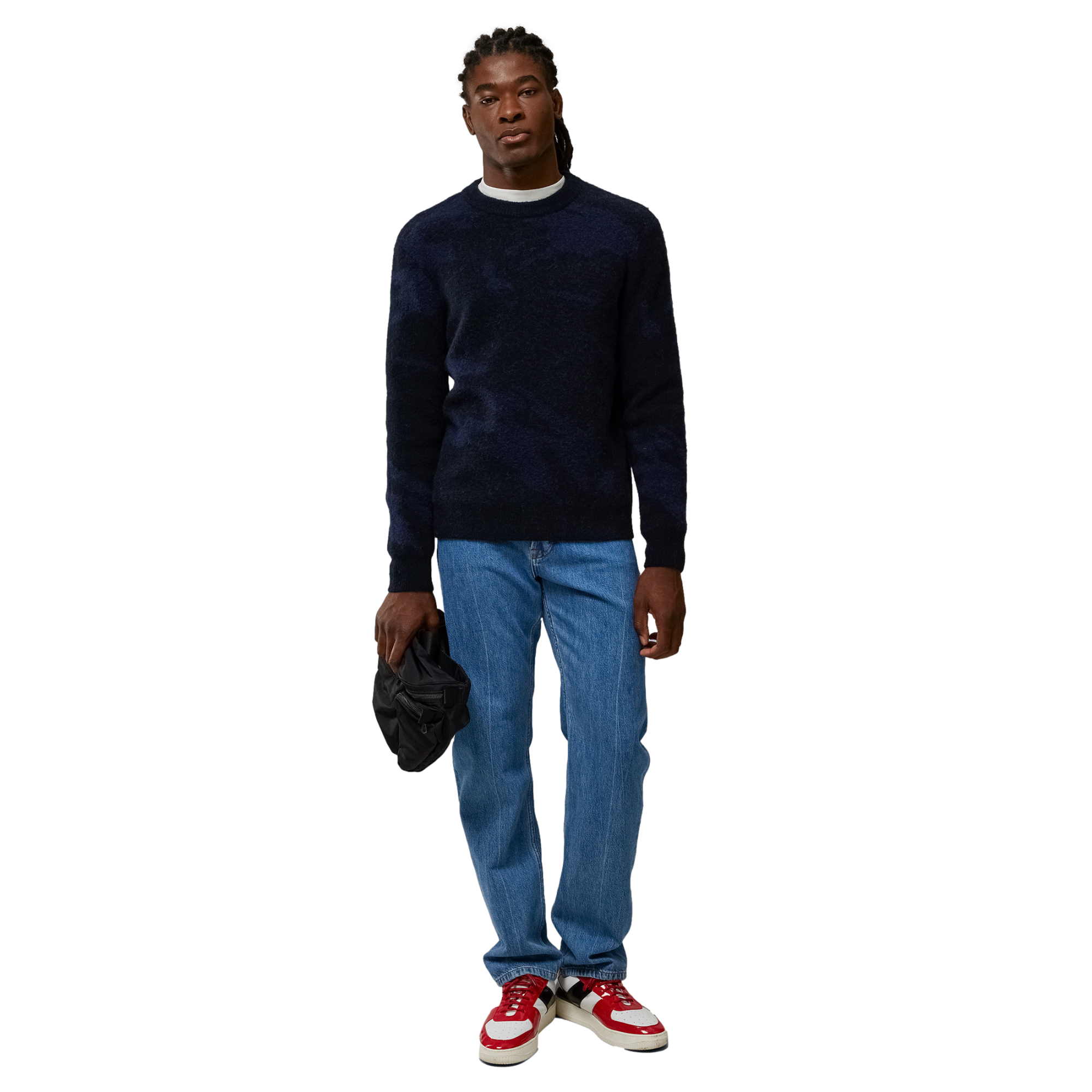 Alpaca Mixed Knit Men's Golf Sweater